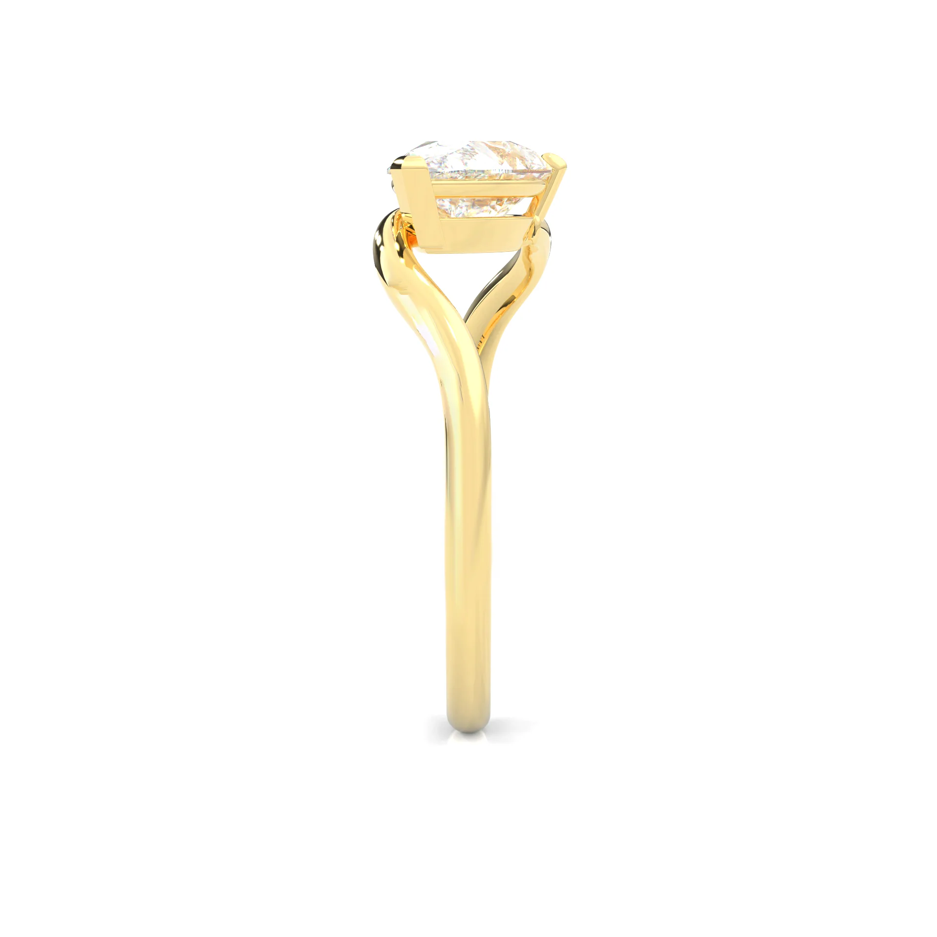 Serene Twist Moissanite Wedding Set (14k Solid Yellow Gold) - Image 8