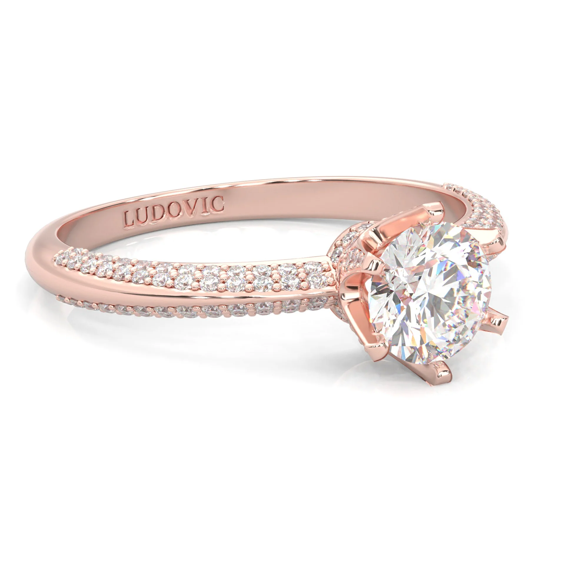 Sunny Ludovic Moissanite Ring ( Rose Gold 14K ) - Image 3