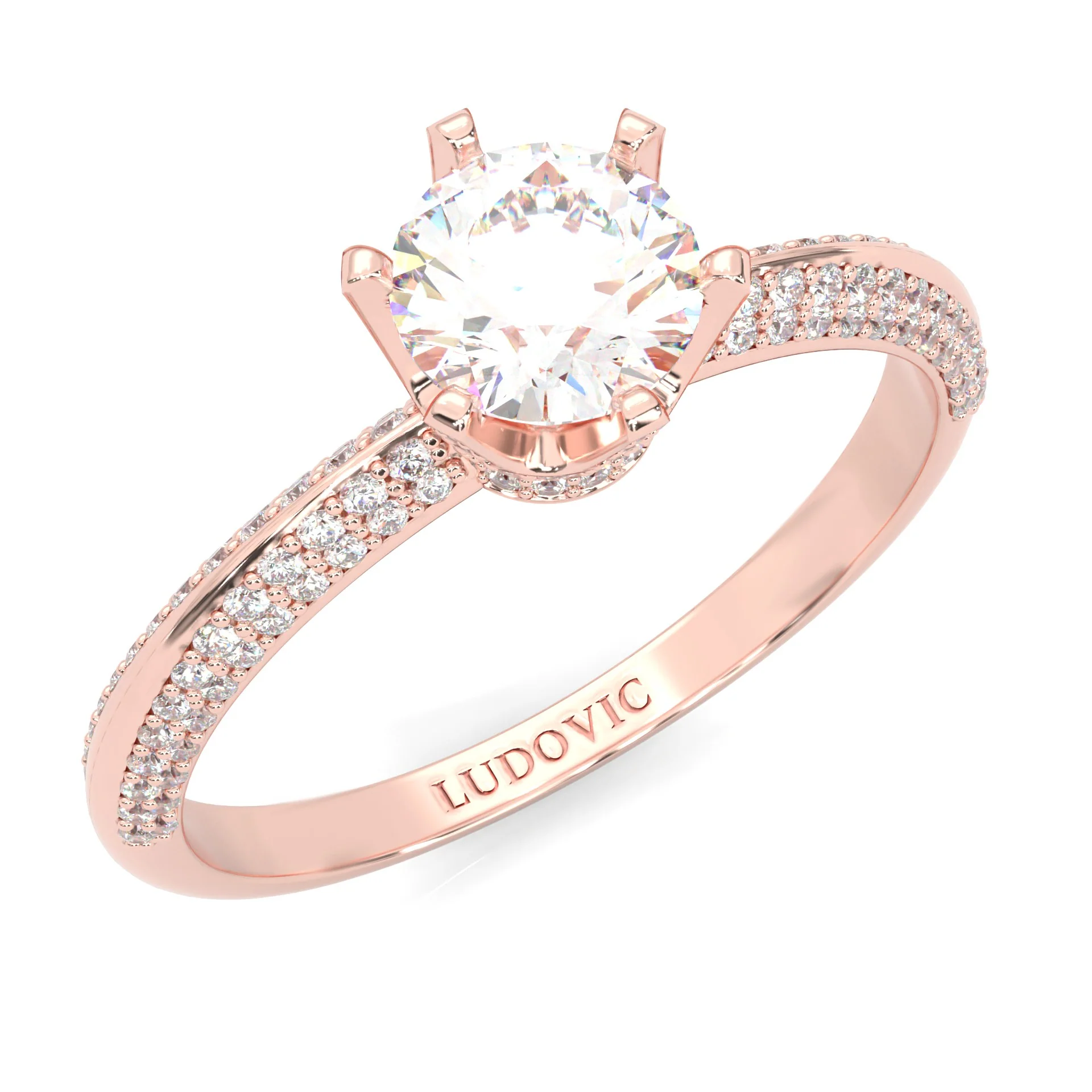 Sunny Ludovic Moissanite Ring ( Rose Gold 14K ) - Image 7
