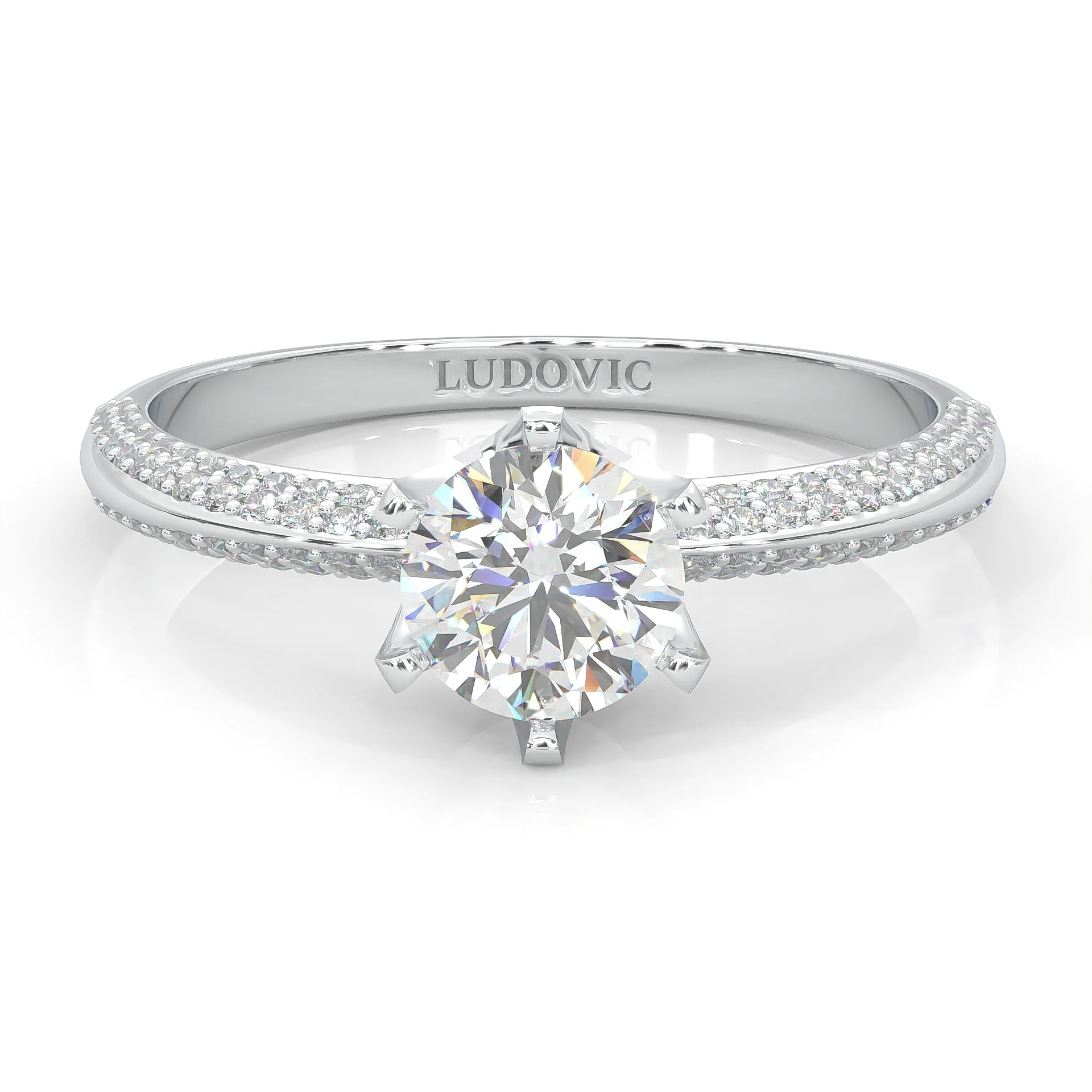 Sunny Ludovic Moissanite Ring (14k Solid Gold)