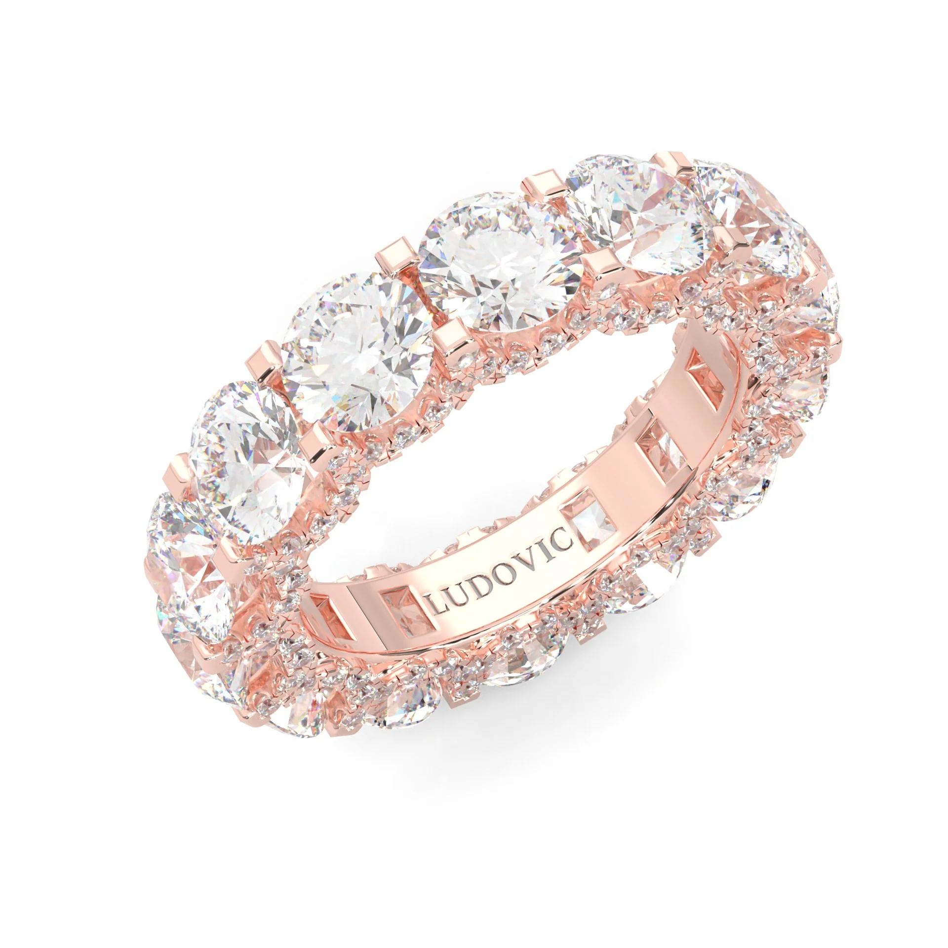 Supernova II - Ludovic Wedding Band ( Rose Gold ) - Image 8