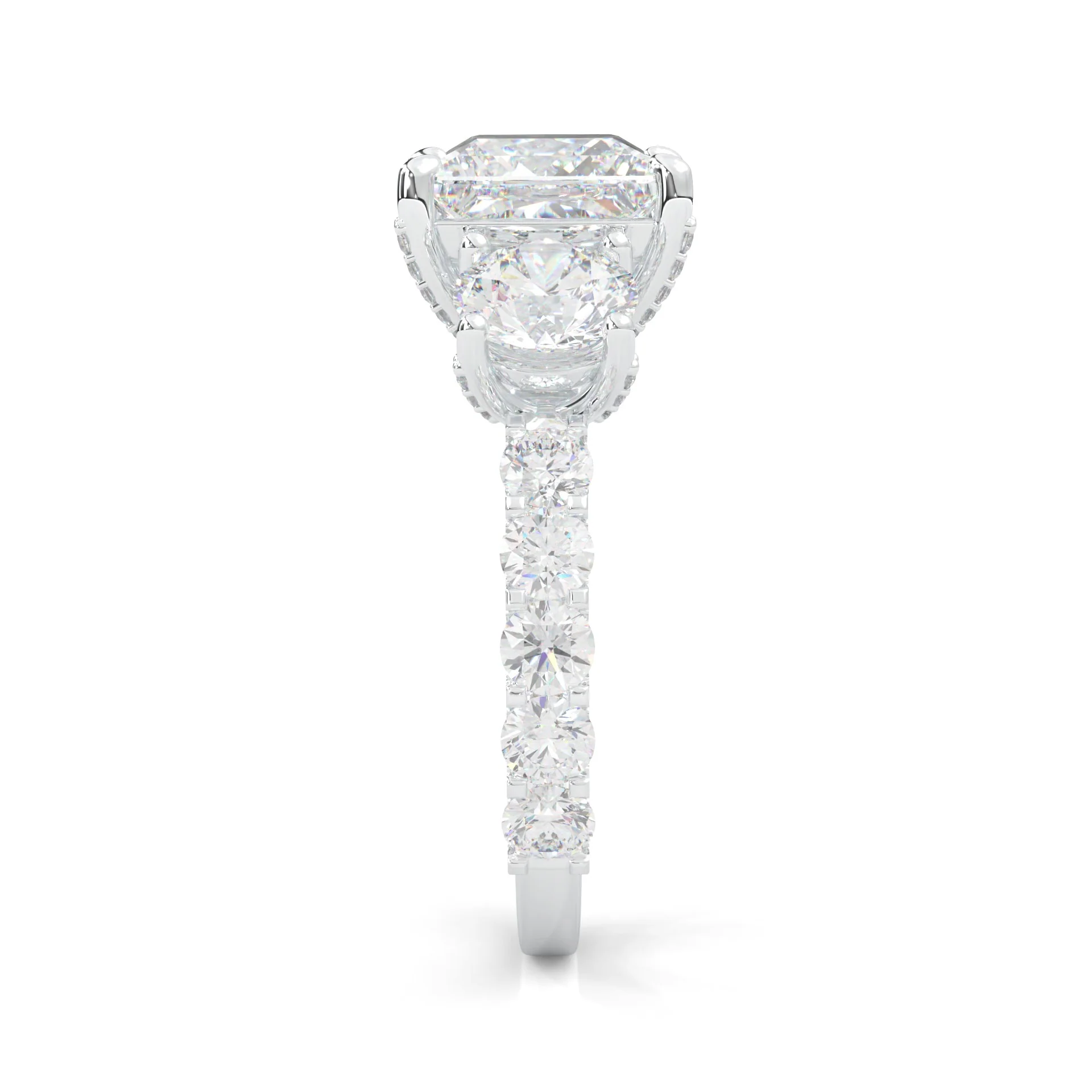 Supernova III - Ludovic Moissanite Ring (Platinum-Plated Silver) - Image 4