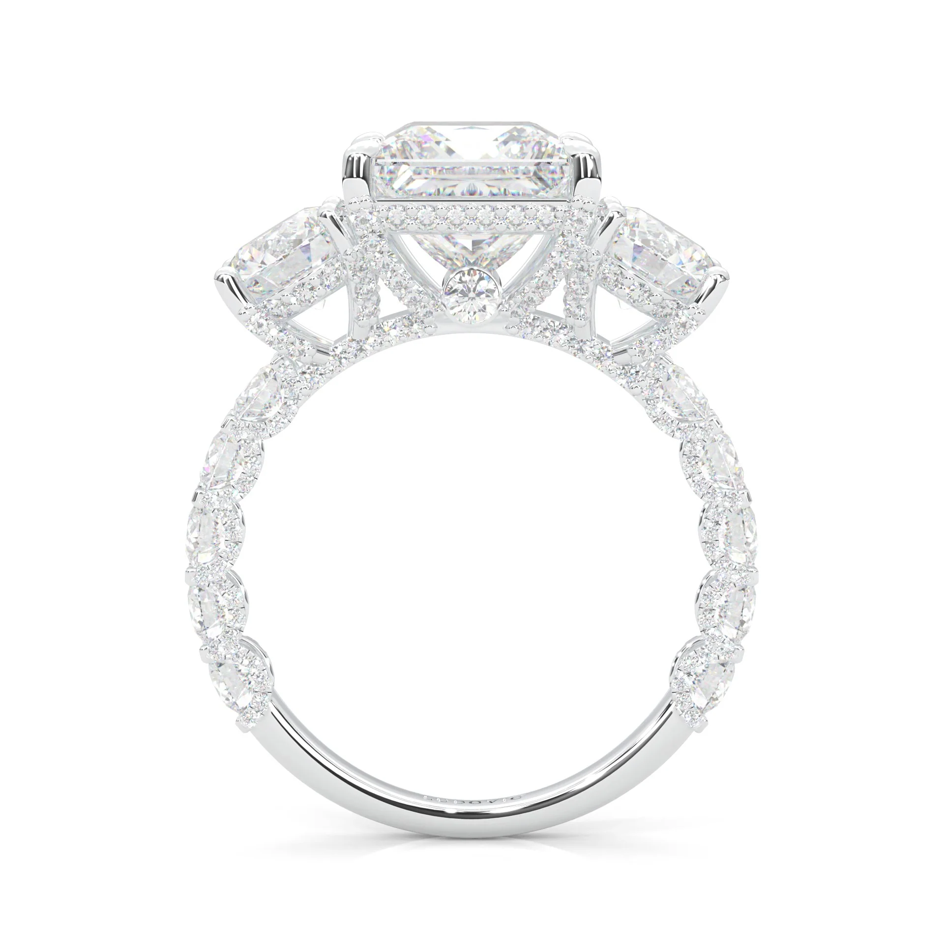 Supernova III - Ludovic Moissanite Ring (Platinum-Plated Silver) - Image 5