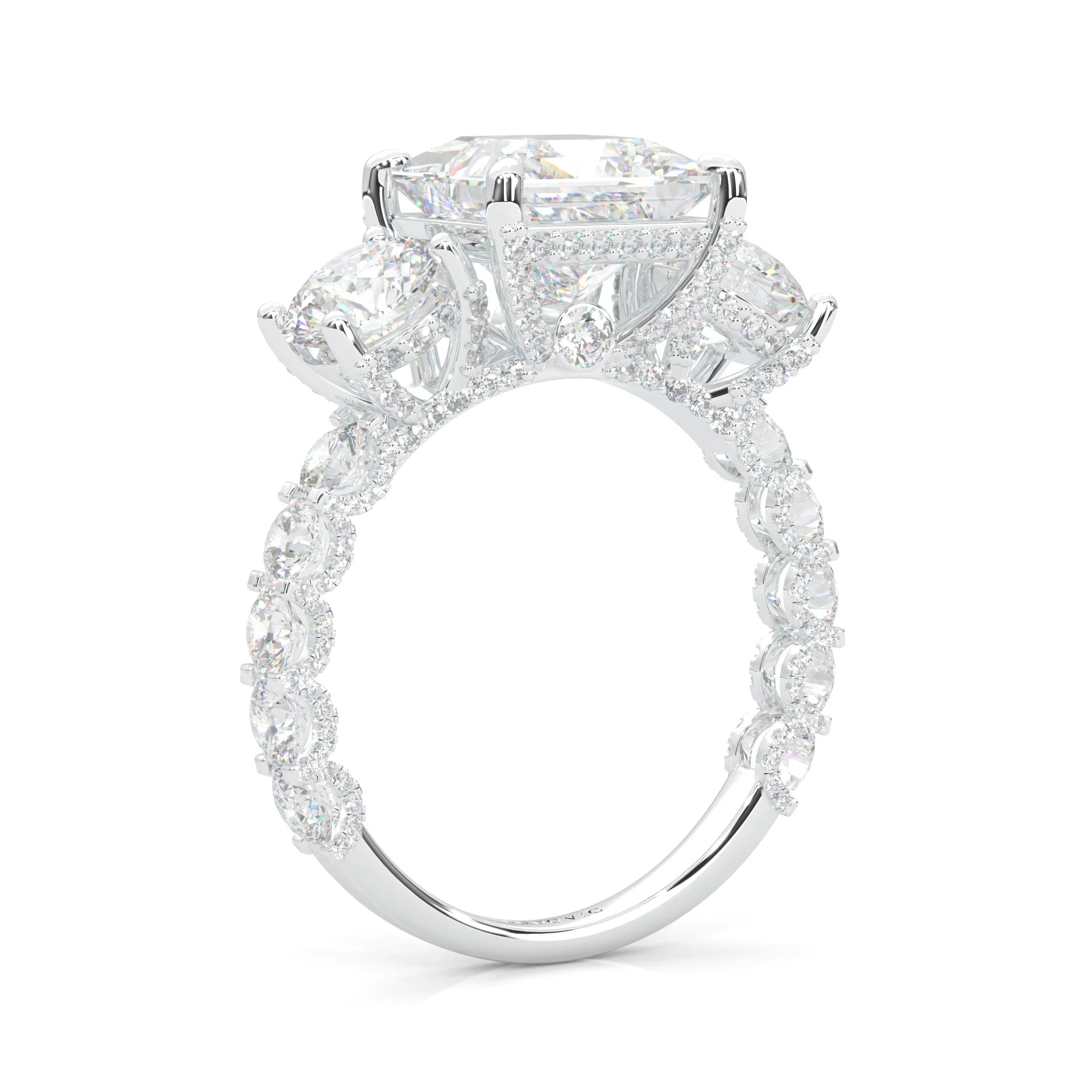 Supernova III - Ludovic Moissanite Ring (Platinum-Plated Silver) - Image 6