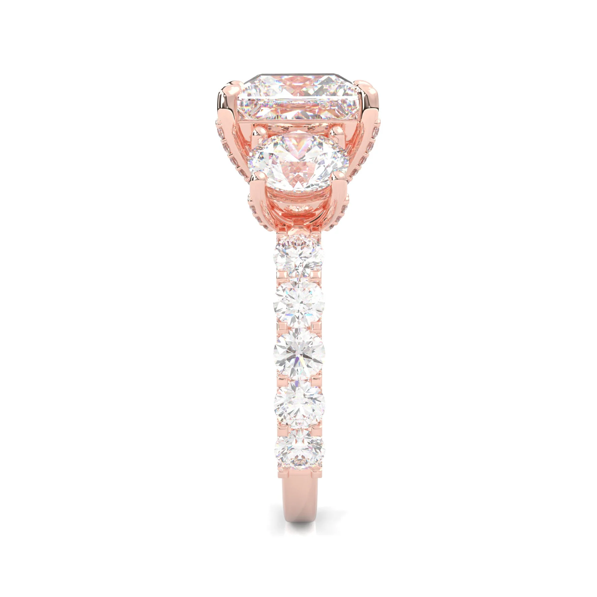 Supernova III - Ludovic Moissanite Ring (Rose 14k Solid Gold) - Image 4