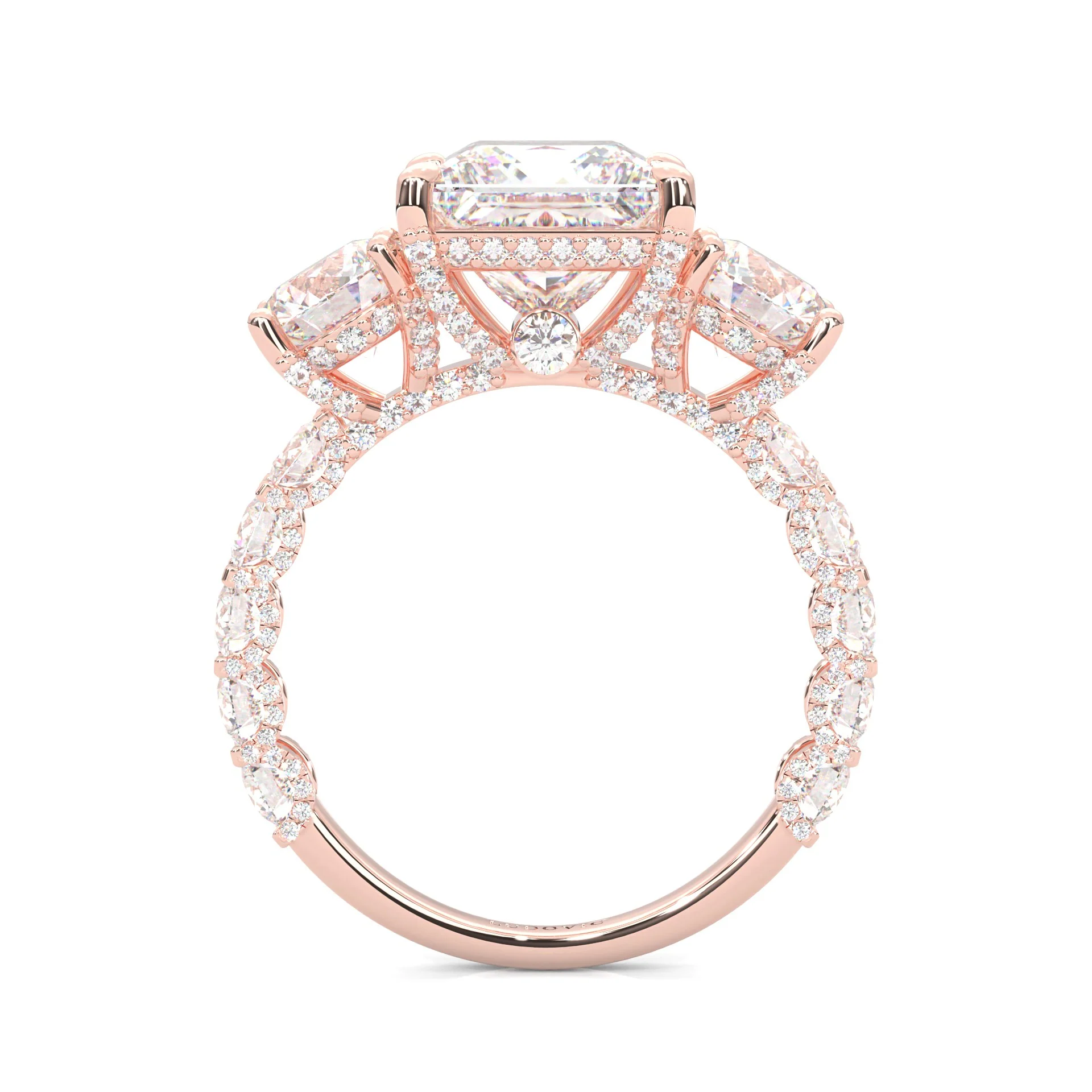 Supernova III - Ludovic Moissanite Ring (Rose 14k Solid Gold) - Image 5
