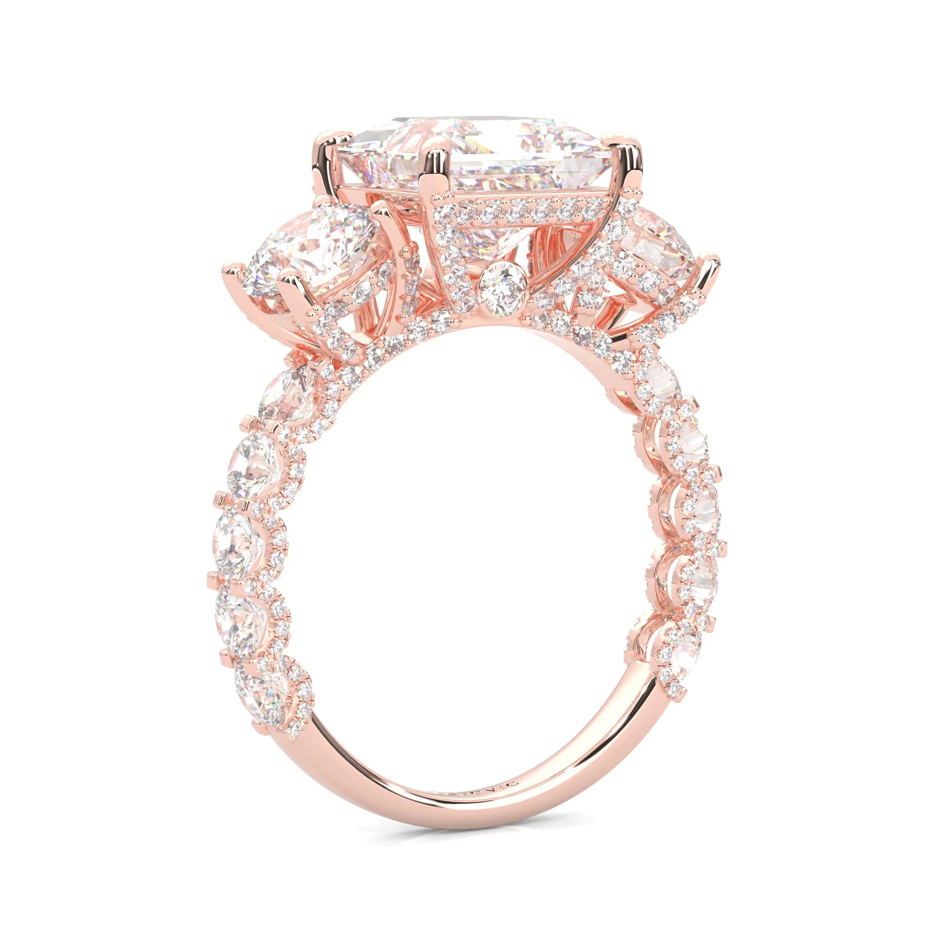 Supernova III - Ludovic Moissanite Ring (Rose 14k Solid Gold) - Image 6
