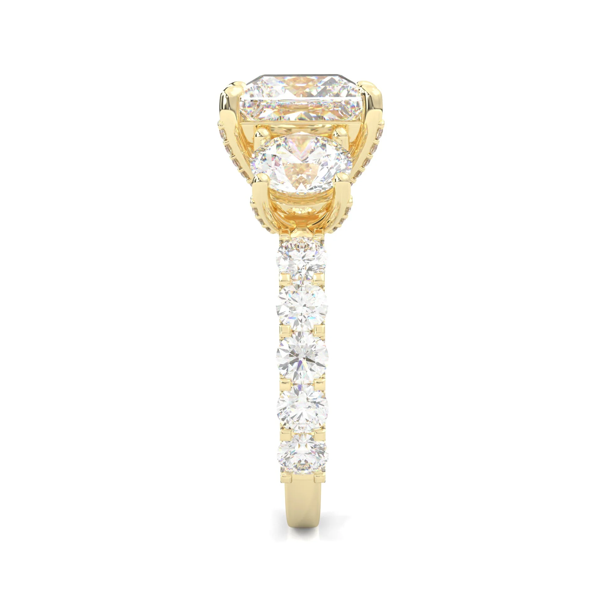 Supernova III - Ludovic Moissanite Ring (Yellow 14k Solid Gold) - Image 4