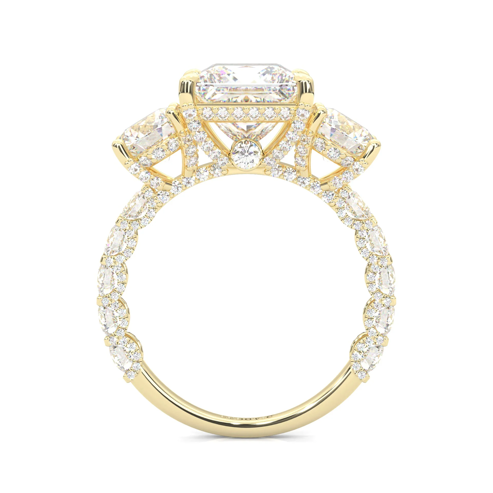 Supernova III - Ludovic Moissanite Ring (Yellow 14k Solid Gold) - Image 5