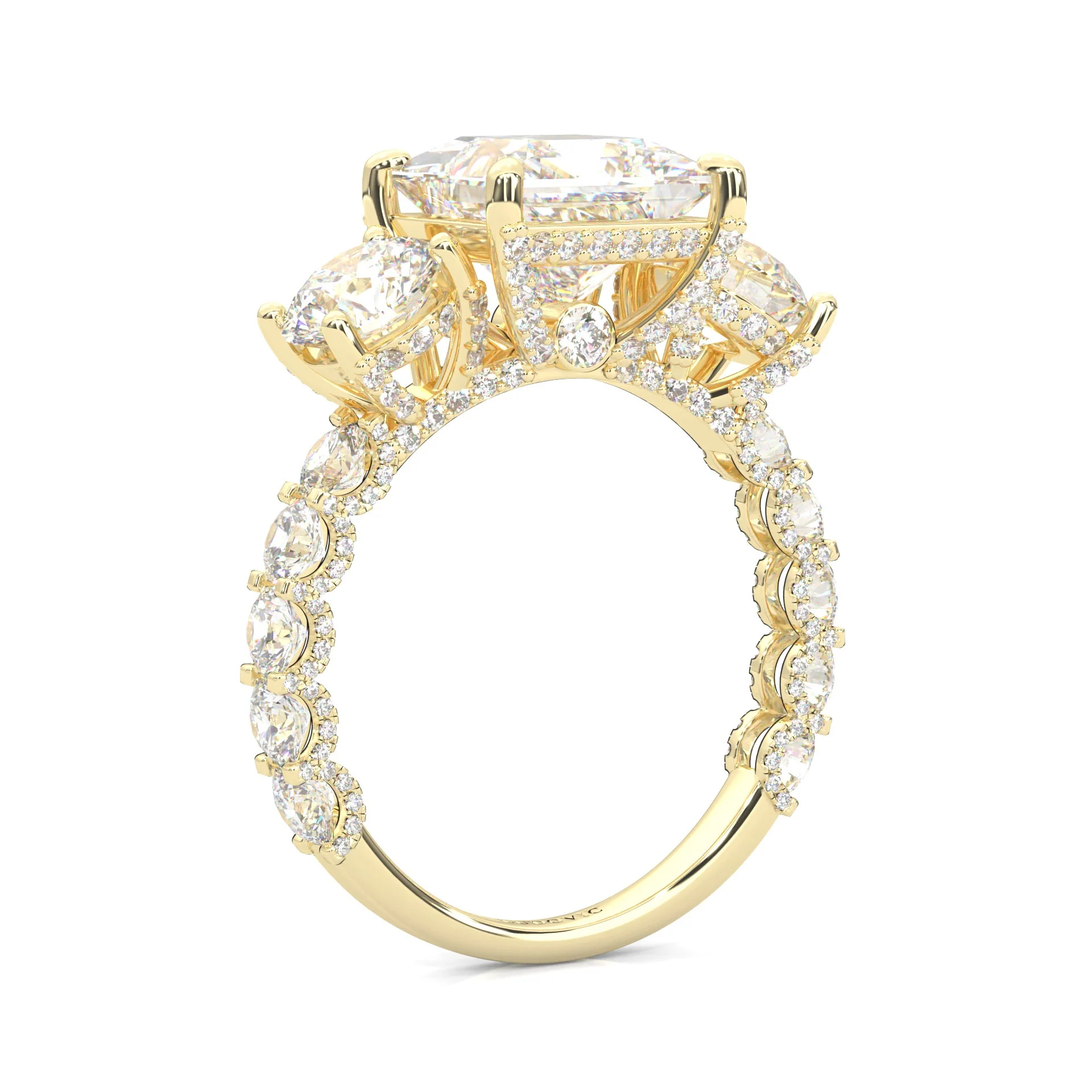 Supernova III - Ludovic Moissanite Ring (Yellow 14k Solid Gold) - Image 6