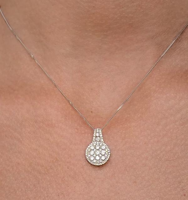 The Agate Breath Moissanite Necklace (14k Solid Gold) tw 1.8 ct - Image 3