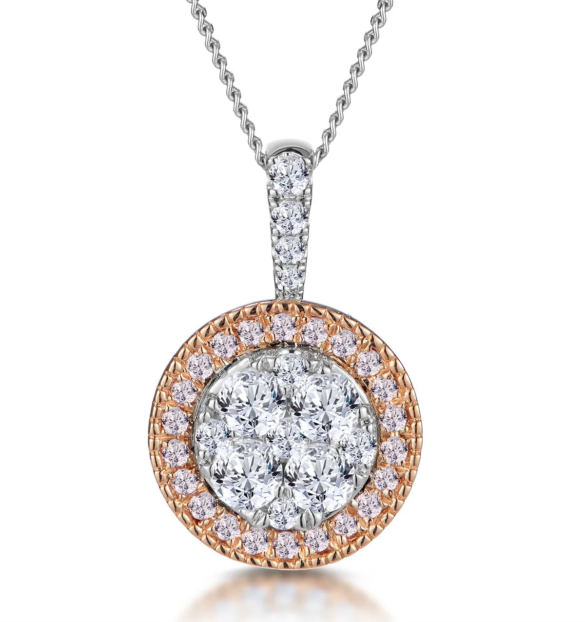 The Austere Vigor Moissanite Necklace (14k Solid Gold)  tw 1.2 ct
