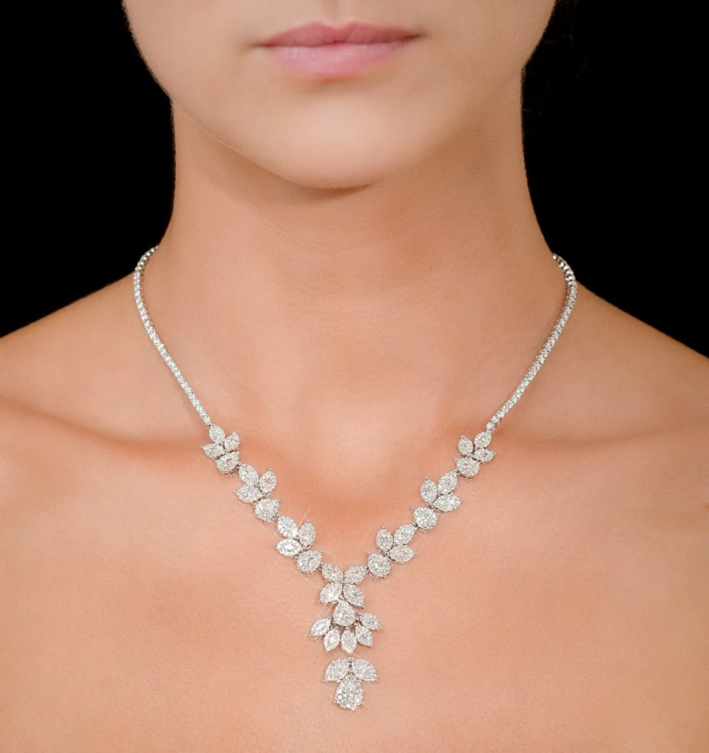 The Blushing Valor Moissanite Necklace (14k Solid Gold) - Image 4