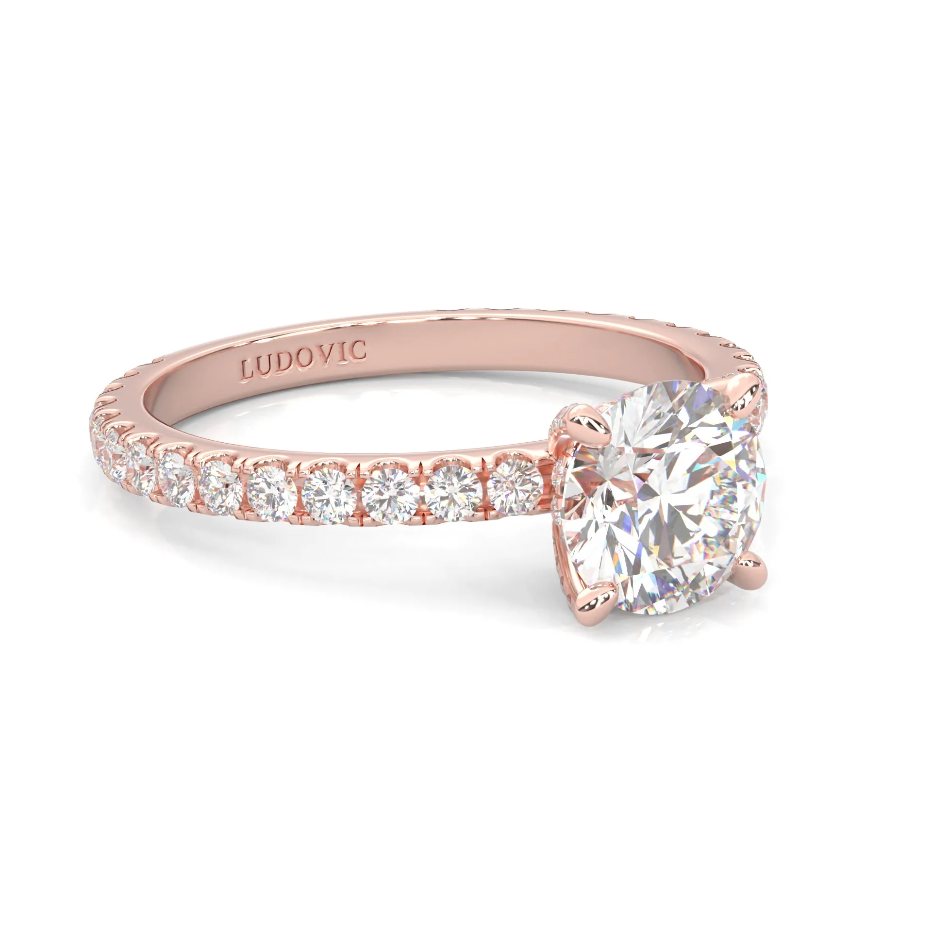The Brilliant Teardrop Ring Moissanite Engagement Ring ( Rose Gold 14K ) - Image 3