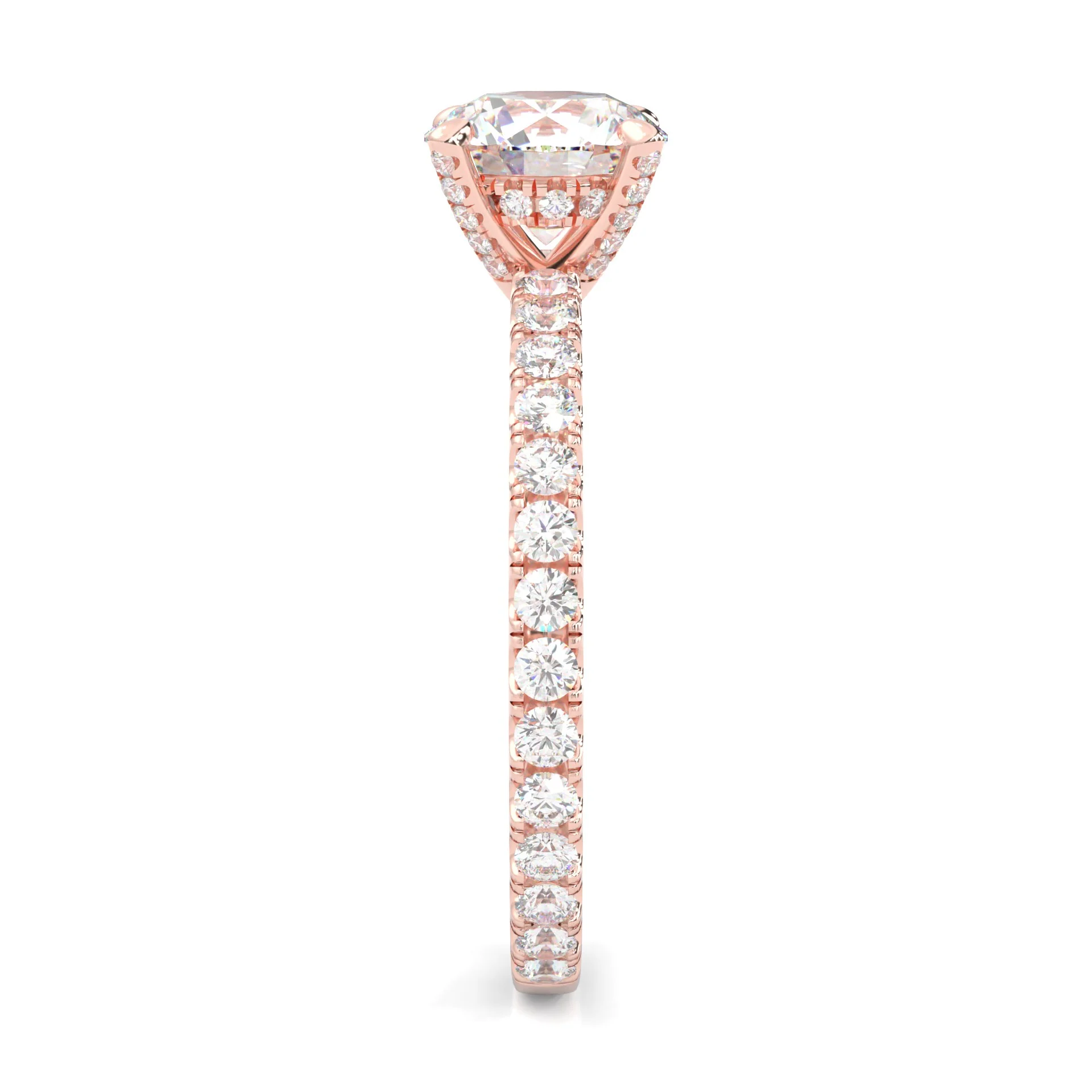 The Brilliant Teardrop Ring Moissanite Engagement Ring ( Rose Gold 14K ) - Image 4