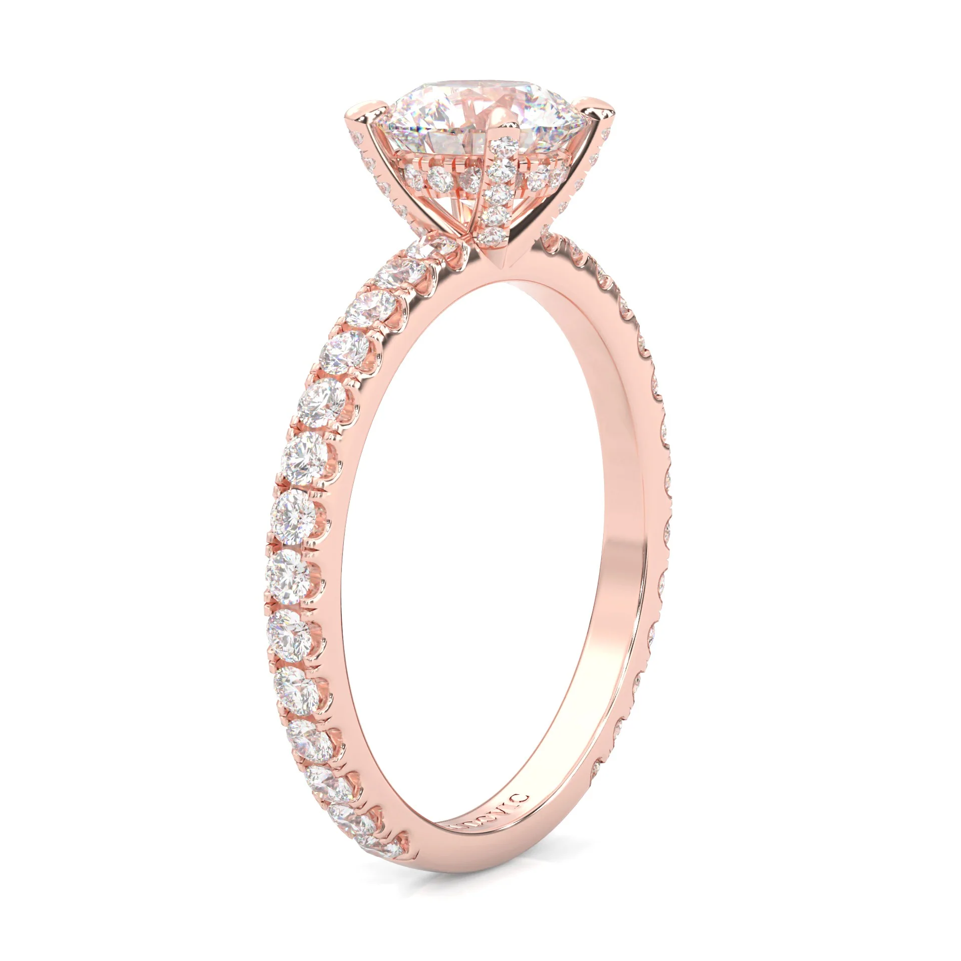 The Brilliant Teardrop Ring Moissanite Engagement Ring ( Rose Gold 14K ) - Image 5