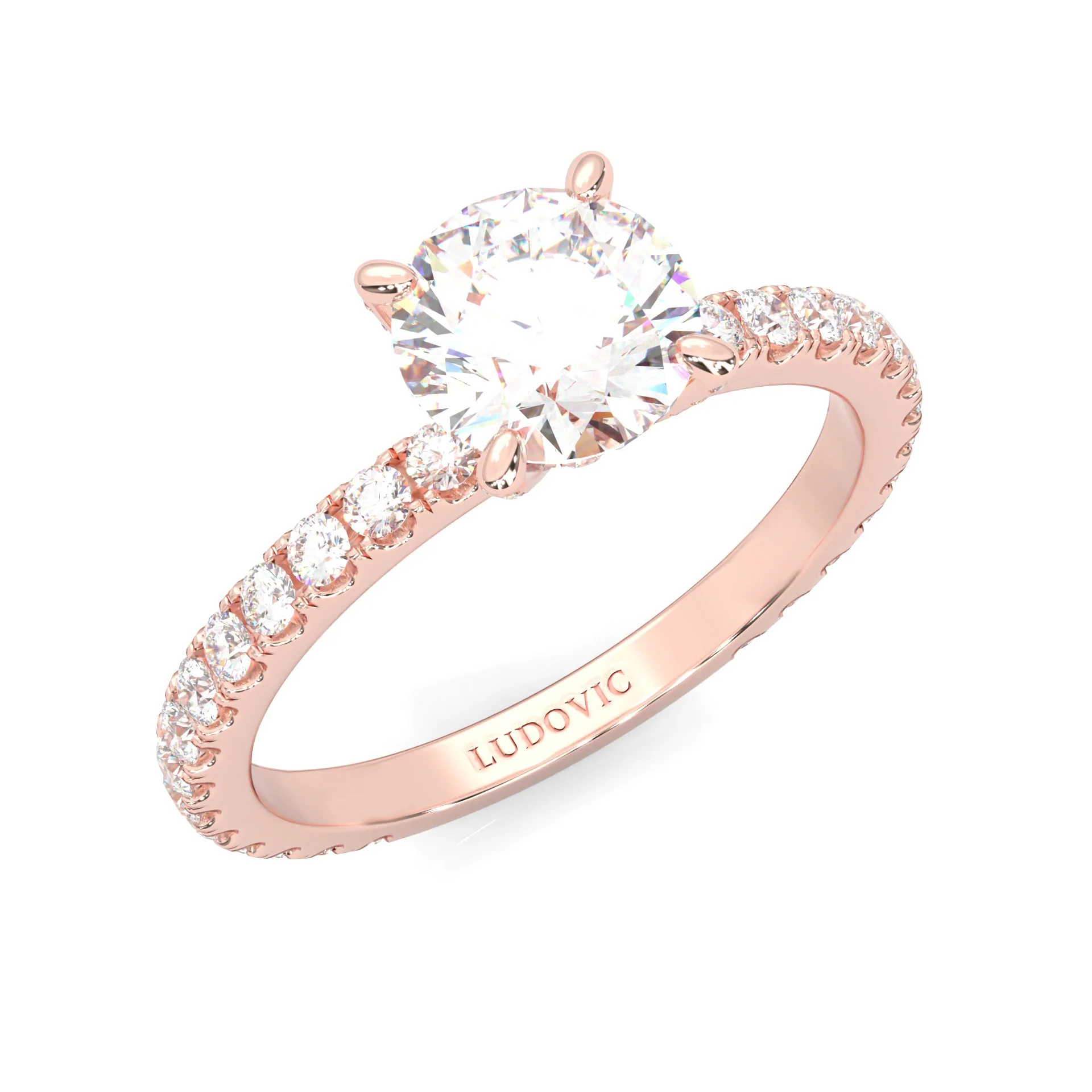 The Brilliant Teardrop Ring Moissanite Engagement Ring ( Rose Gold 14K ) - Image 7