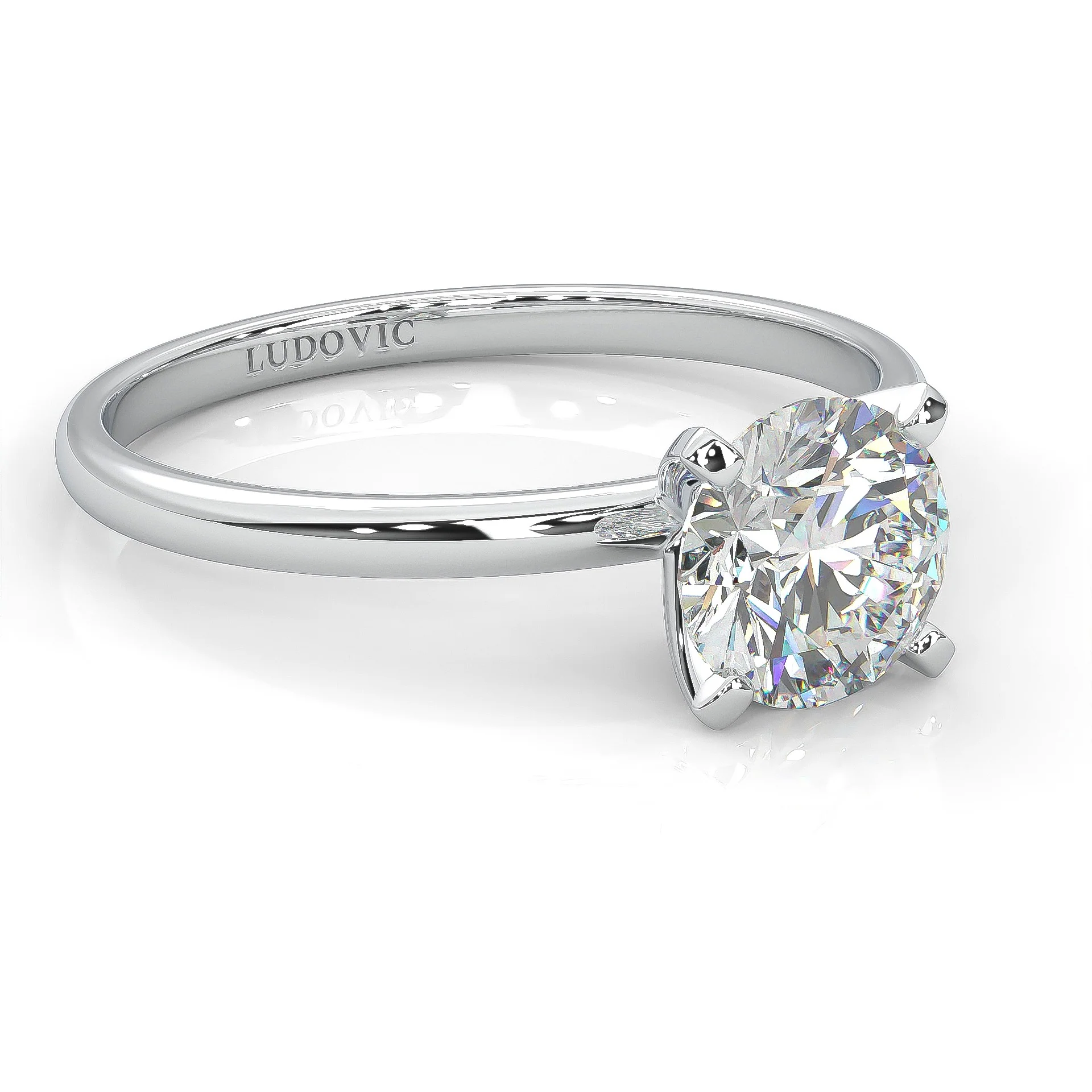 The Classic Moissanite Engagement Ring (14k Solid Gold) - Image 3