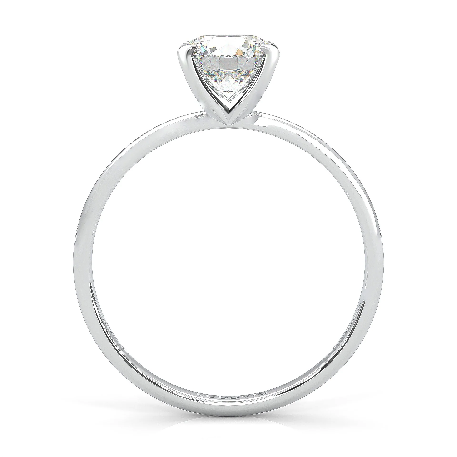 The Classic Moissanite Engagement Ring (14k Solid Gold) - Image 4
