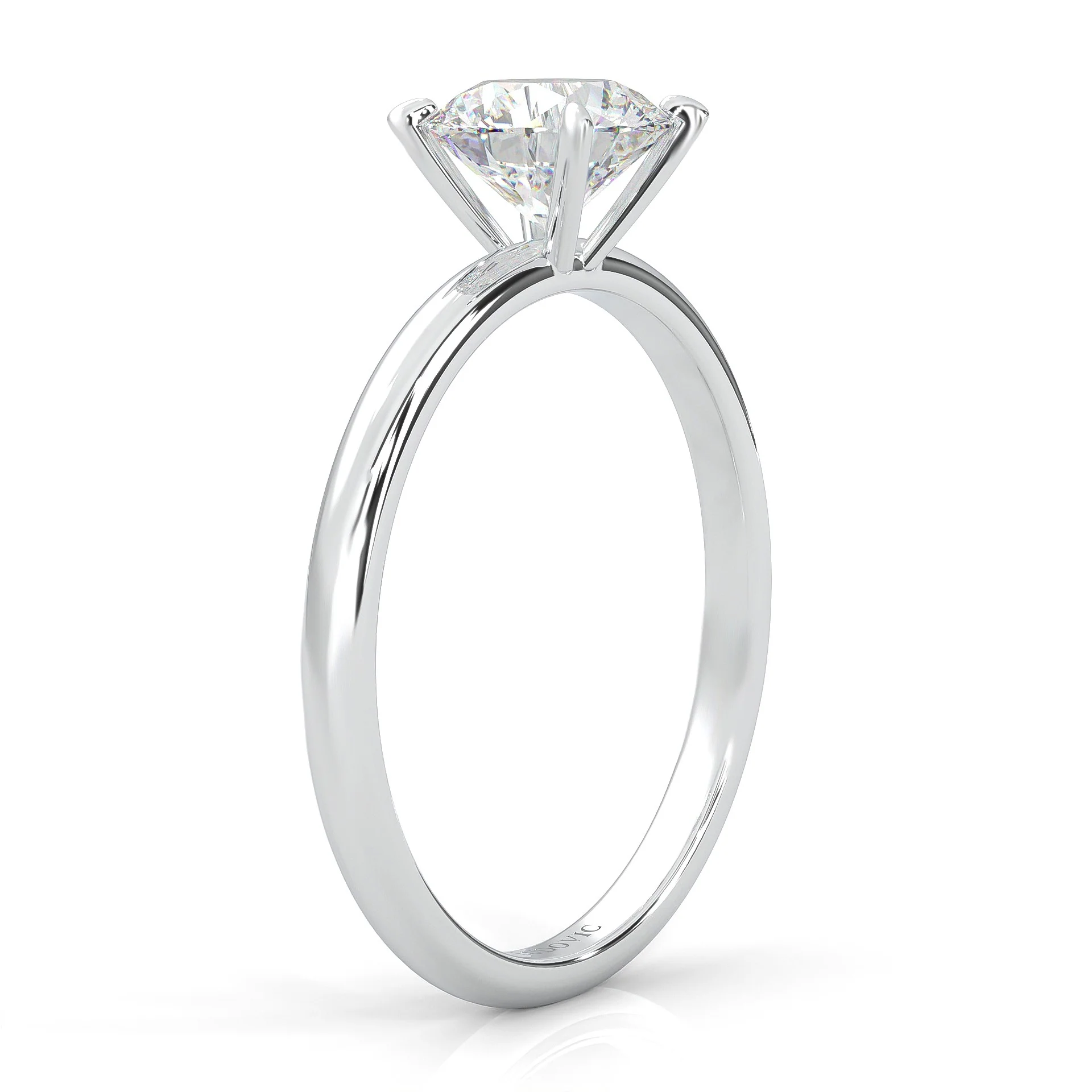 The Classic Moissanite Engagement Ring (14k Solid Gold) - Image 5