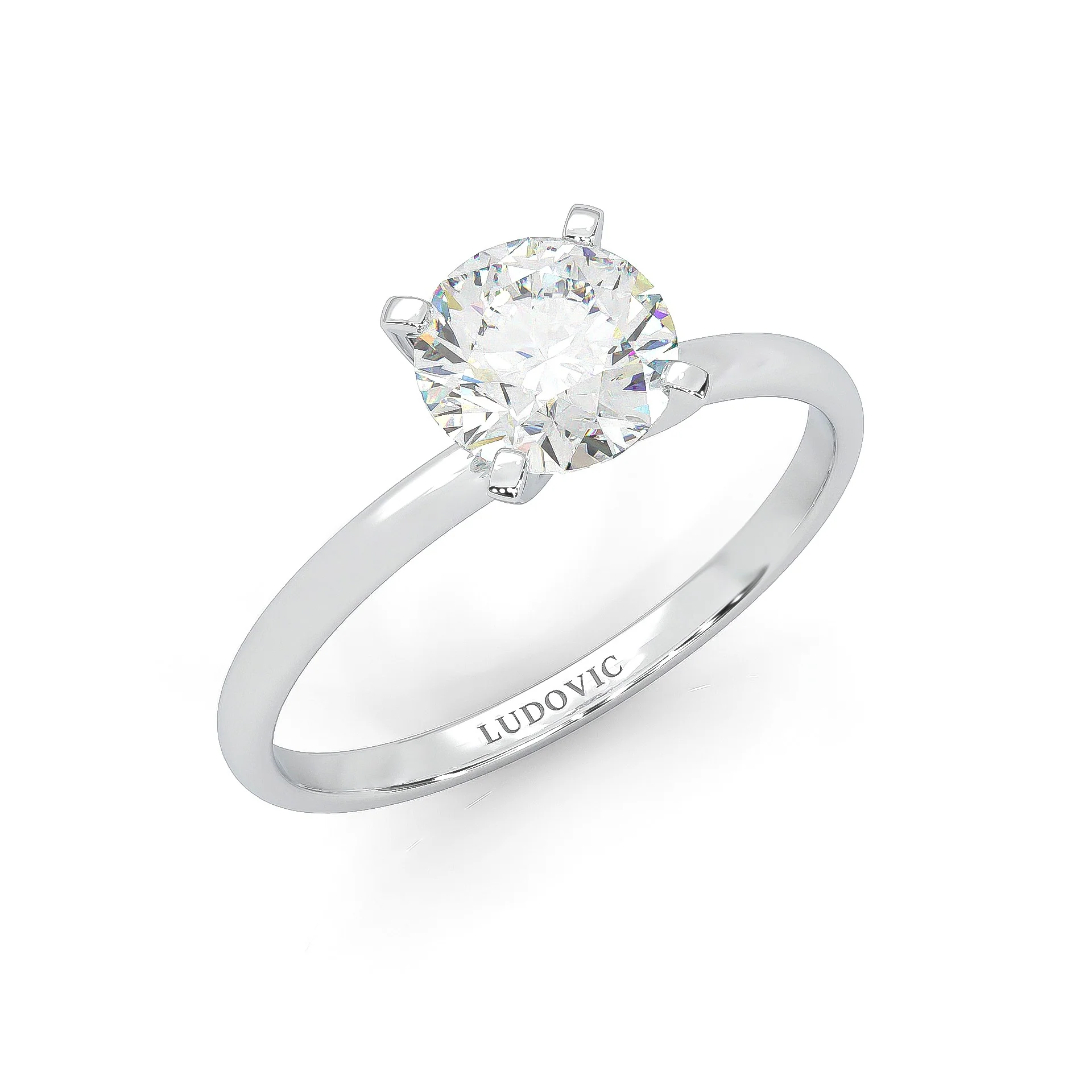 The Classic Moissanite Engagement Ring (14k Solid Gold) - Image 7