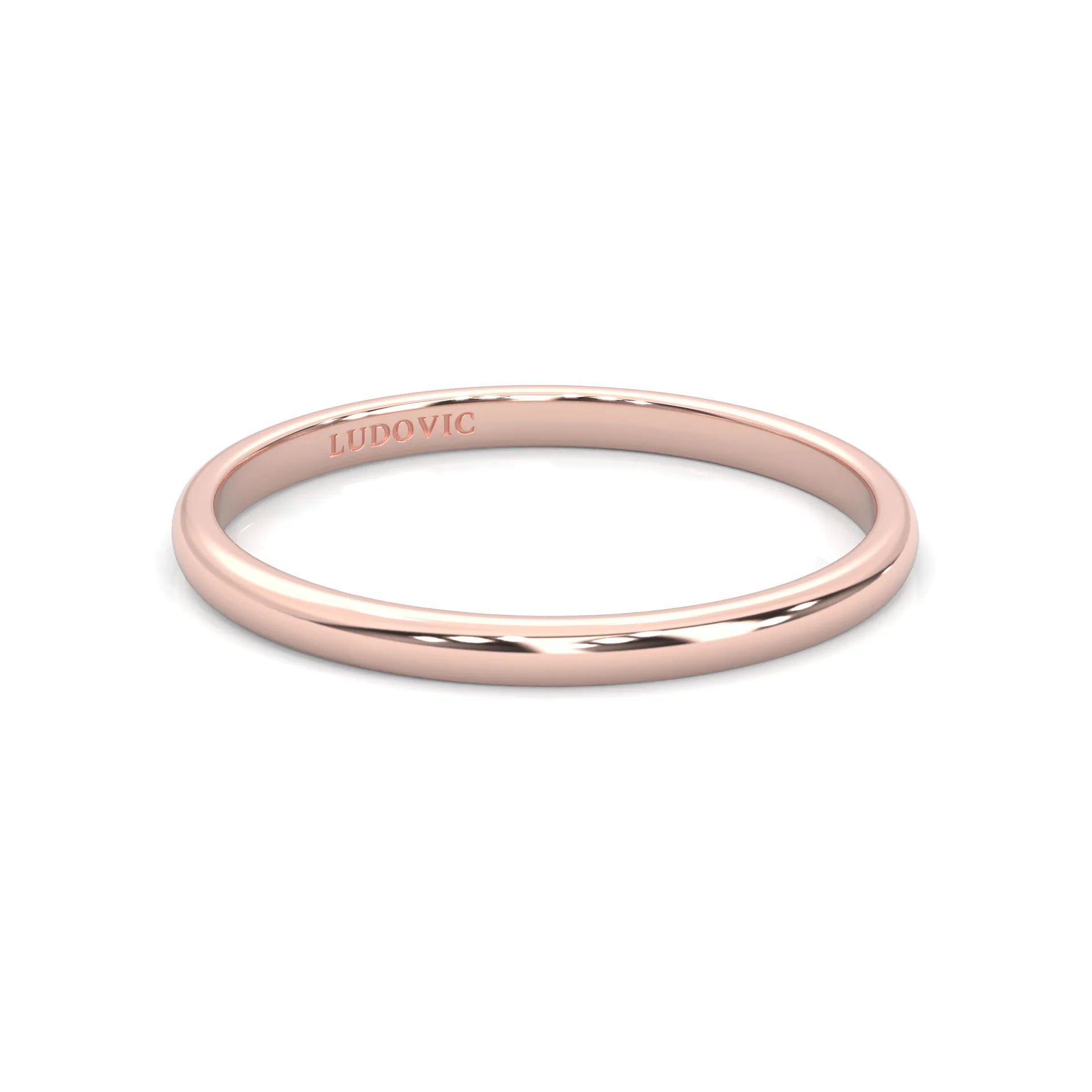 The Classic Moissanite Wedding Band ( Rose Gold ) - Image 3