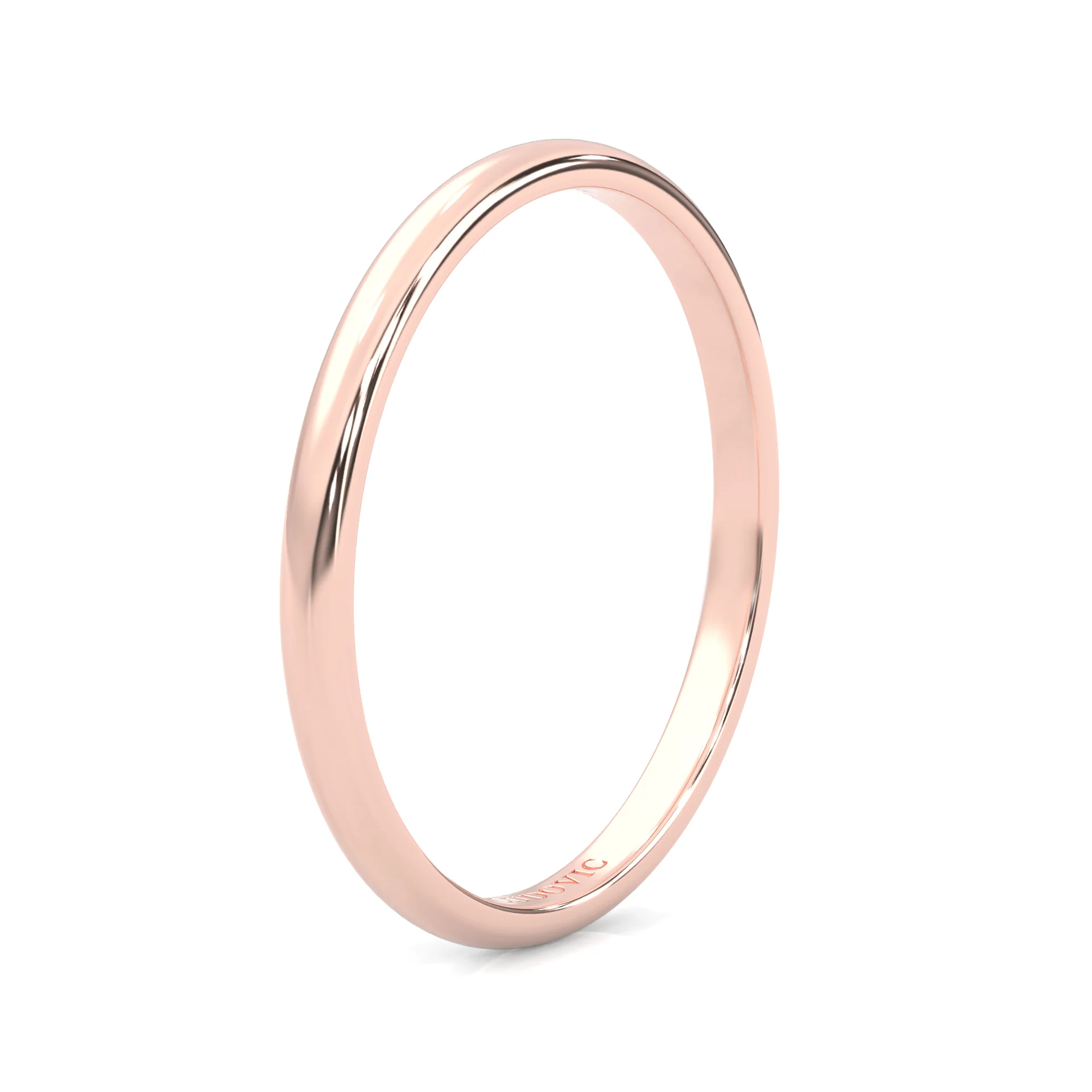 The Classic Moissanite Wedding Band ( Rose Gold ) - Image 5