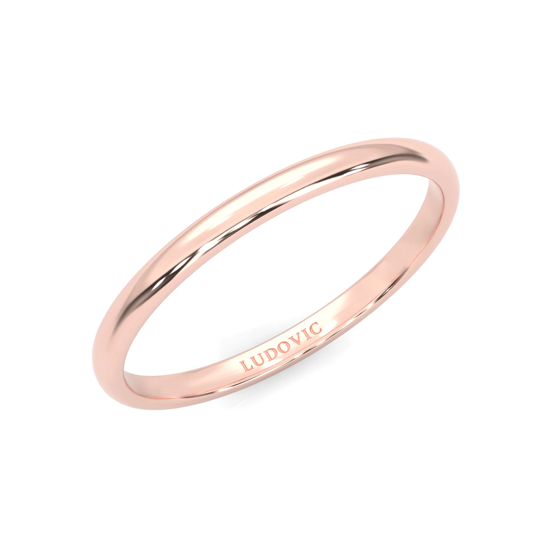 The Classic Moissanite Wedding Band ( Rose Gold ) - Image 7