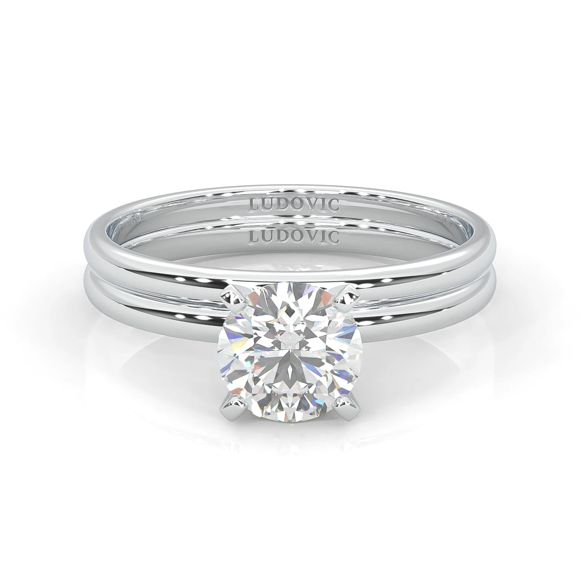 The Classic Moissanite Wedding Set (14k Solid Gold)