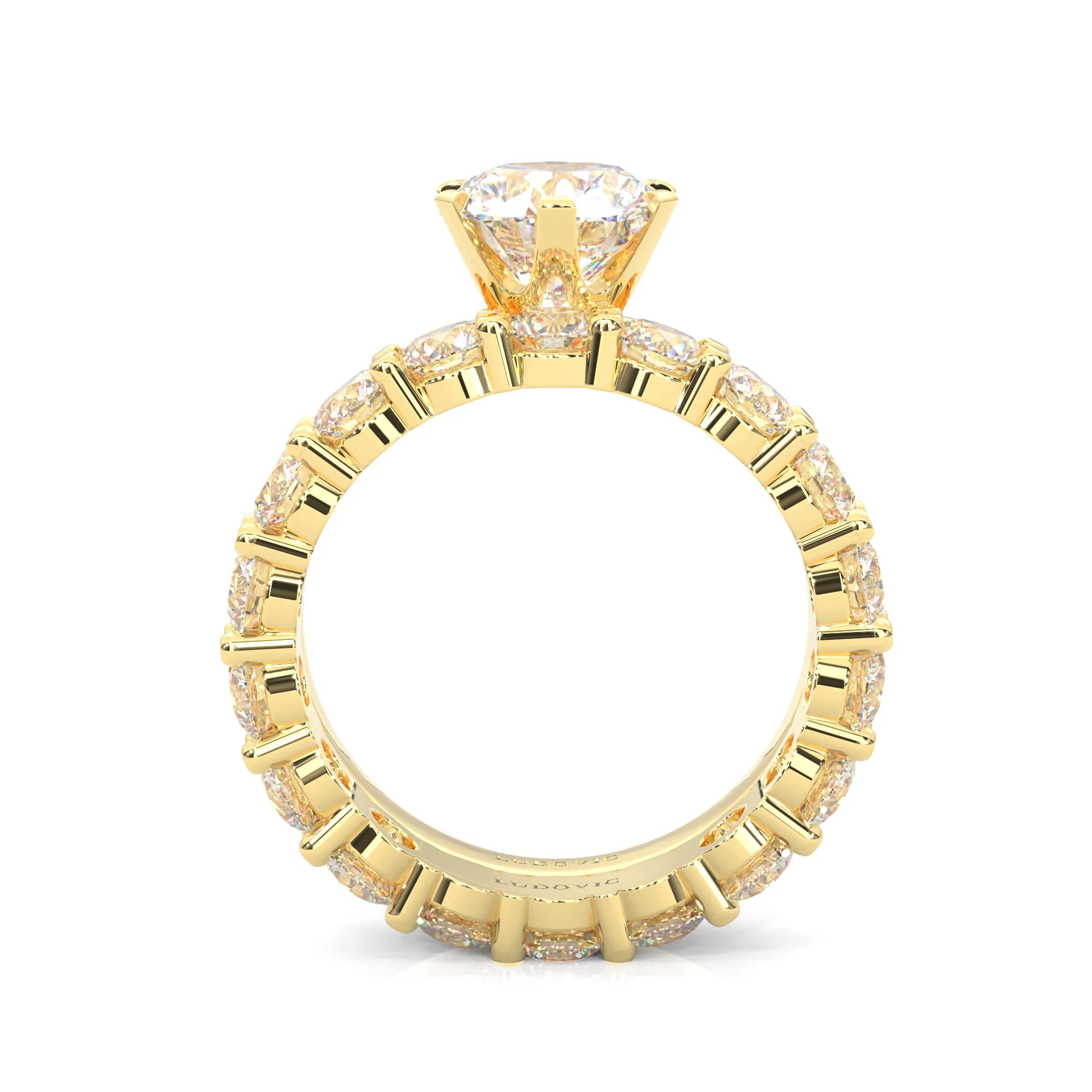 The Classic Moissanite Wedding Set II (14k Solid Yellow Gold) - Image 5