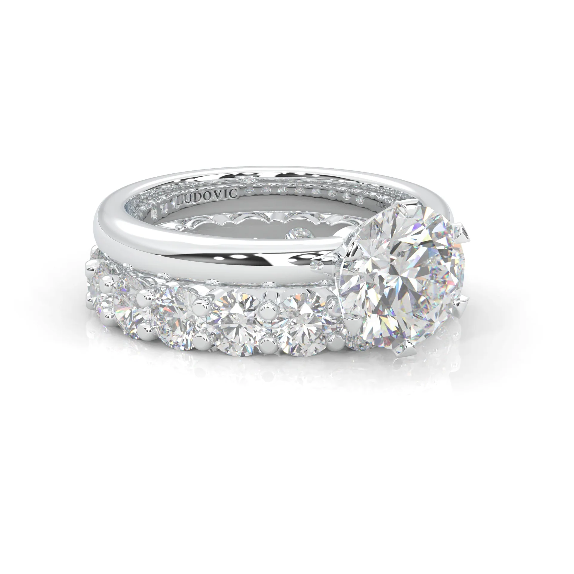 The Classic Moissanite Wedding Set II (14k Solid Gold) - Image 3