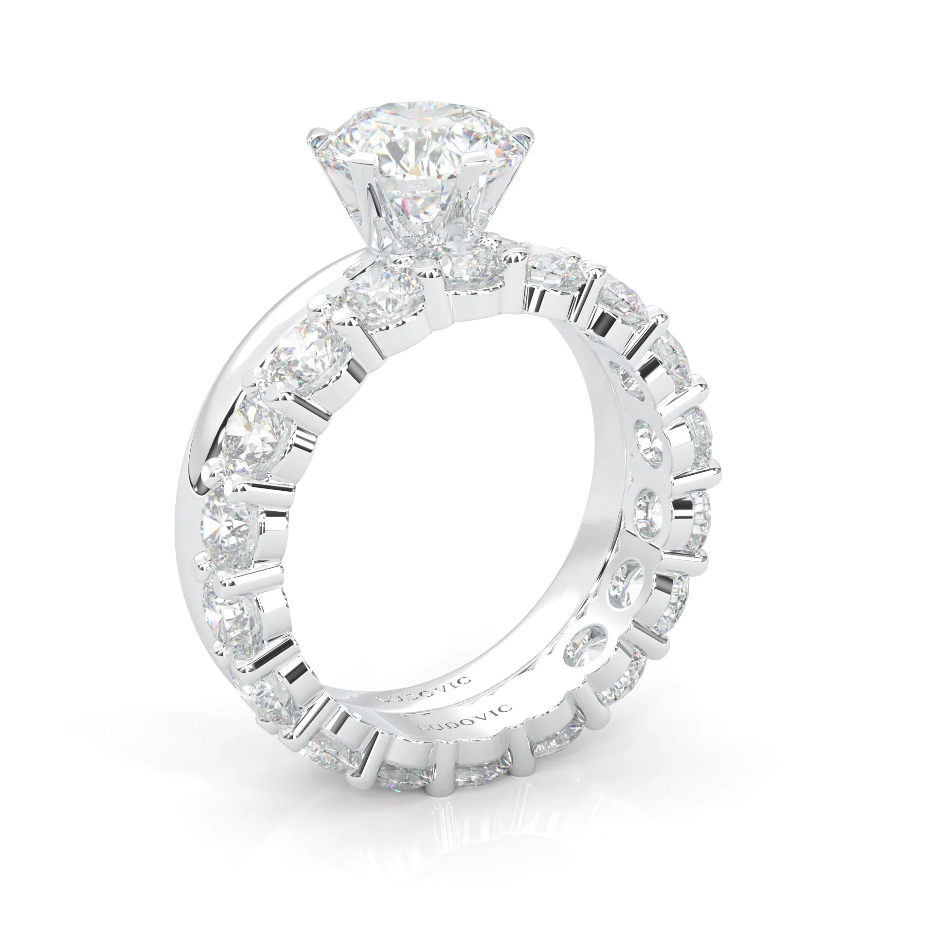 The Classic Moissanite Wedding Set II (14k Solid Gold) - Image 6