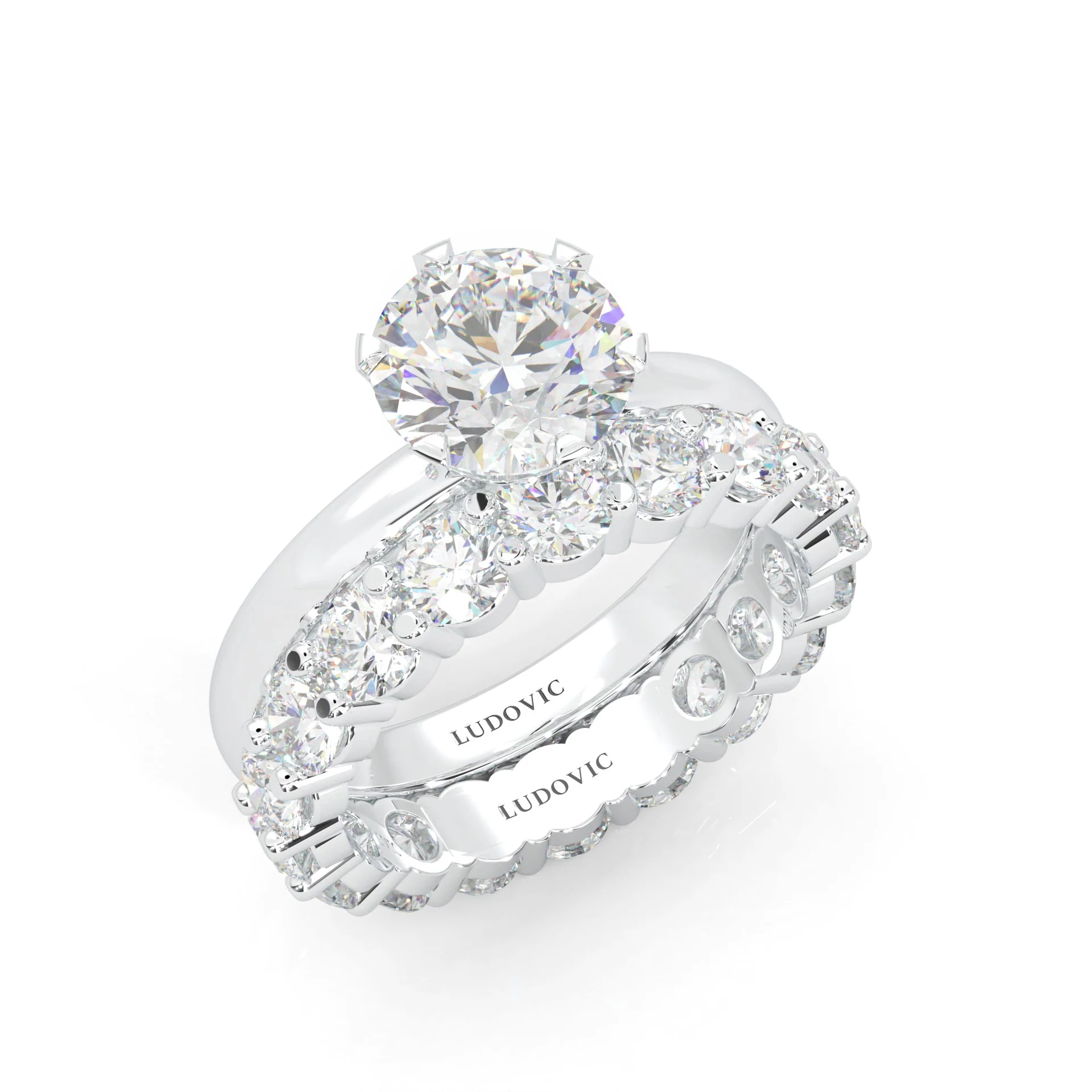 The Classic Moissanite Wedding Set II (14k Solid Gold) - Image 7
