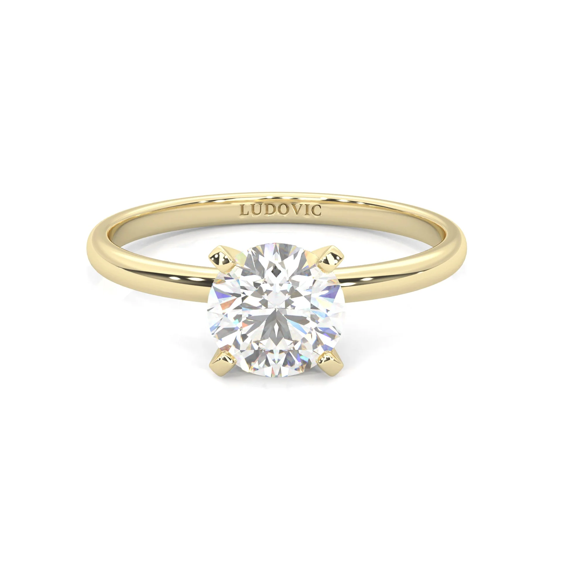 The Classic Moissanite Wedding Set ( Yellow Gold ) - Image 3