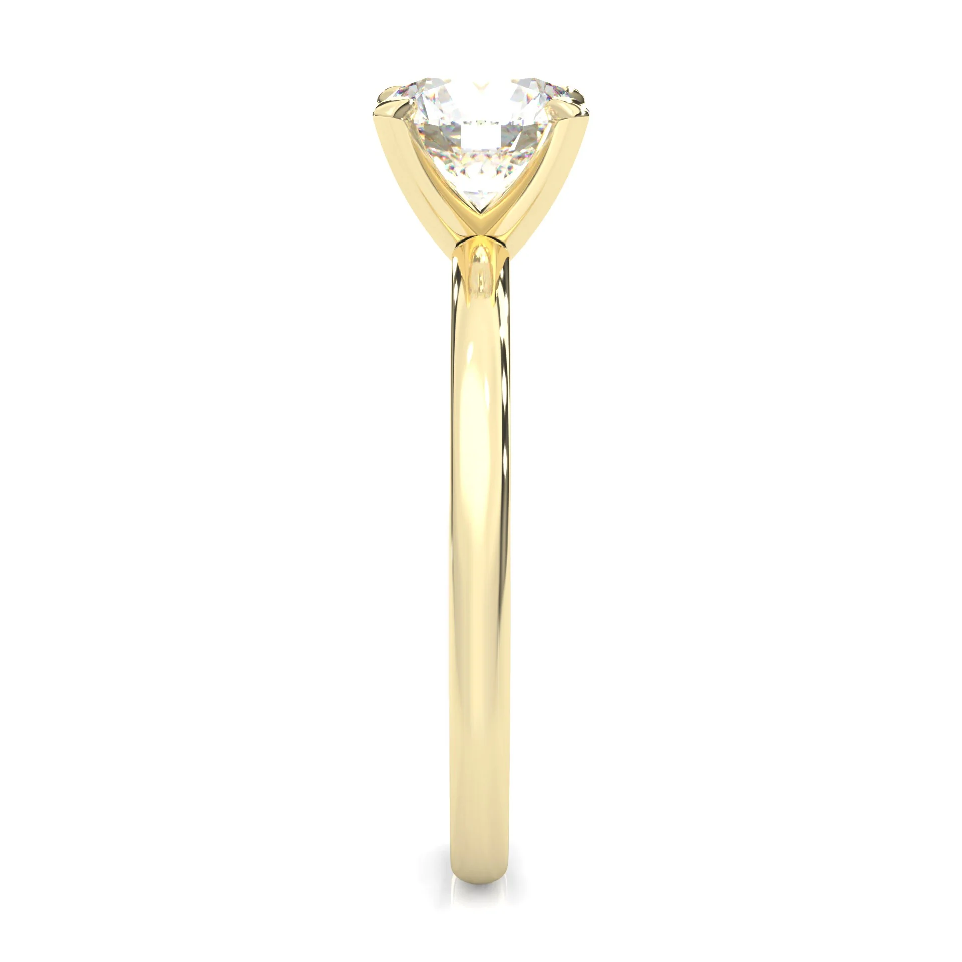 The Classic Moissanite Wedding Set ( Yellow Gold ) - Image 5