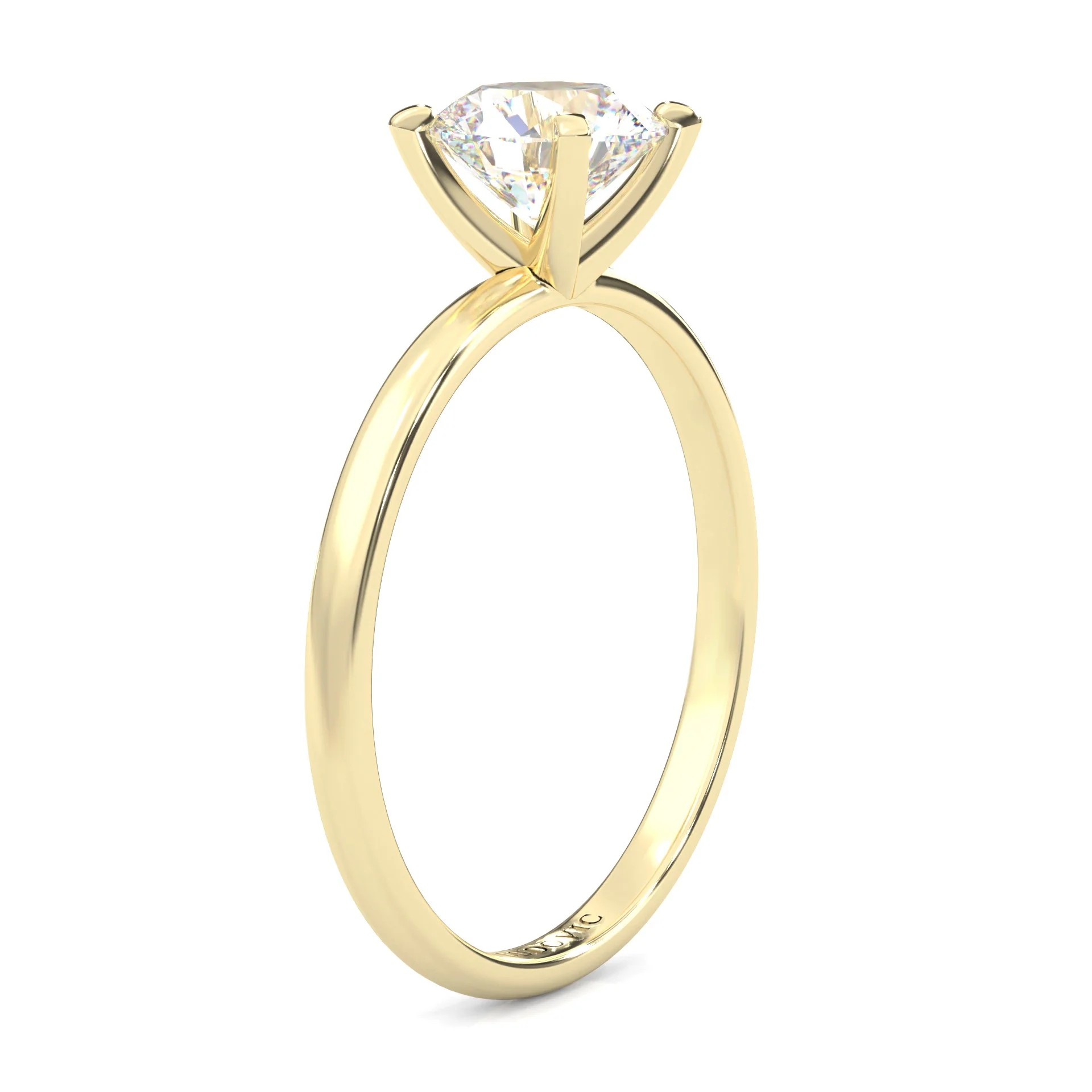 The Classic Moissanite Wedding Set ( Yellow Gold ) - Image 6