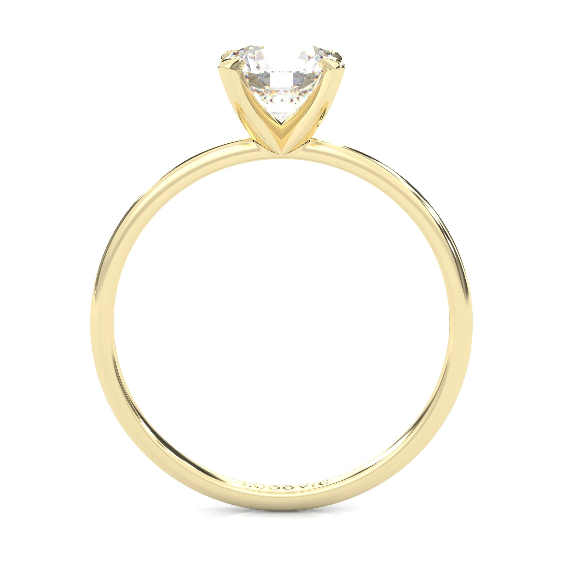 The Classic Moissanite Wedding Set ( Yellow Gold ) - Image 7