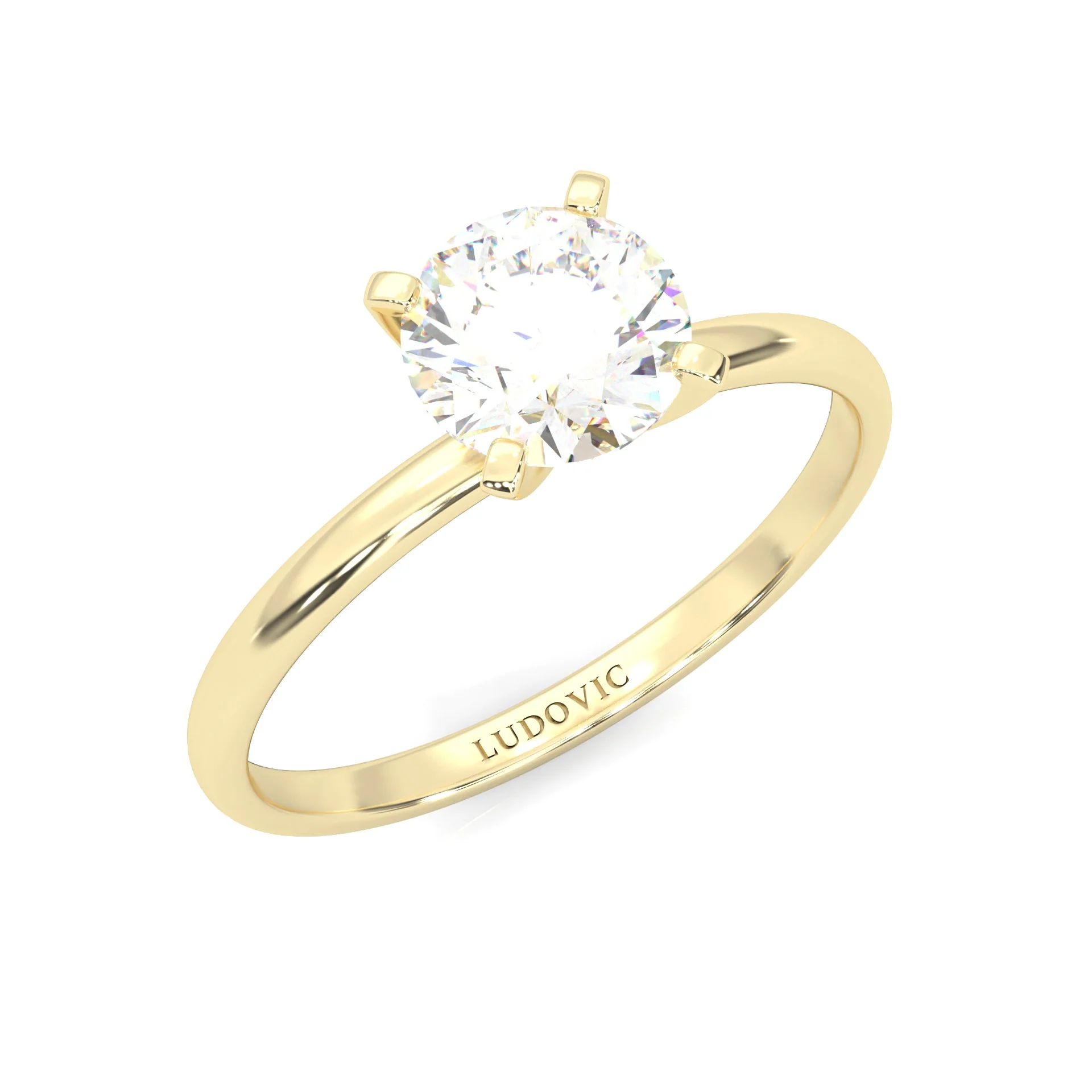 The Classic Moissanite Wedding Set ( Yellow Gold ) - Image 8