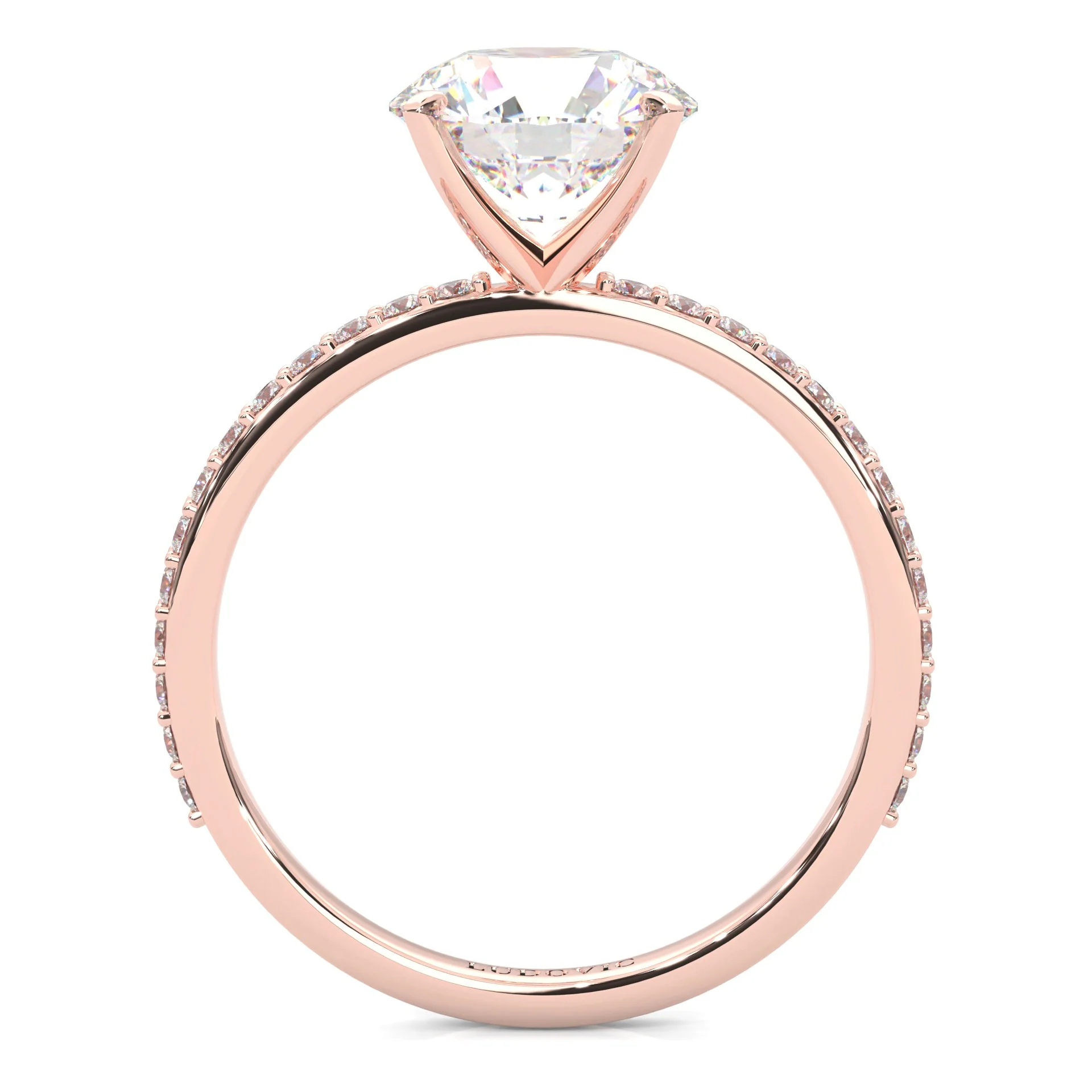 The Crystals Moissanite Engagement Ring ( Rose Gold 14K ) - Image 5