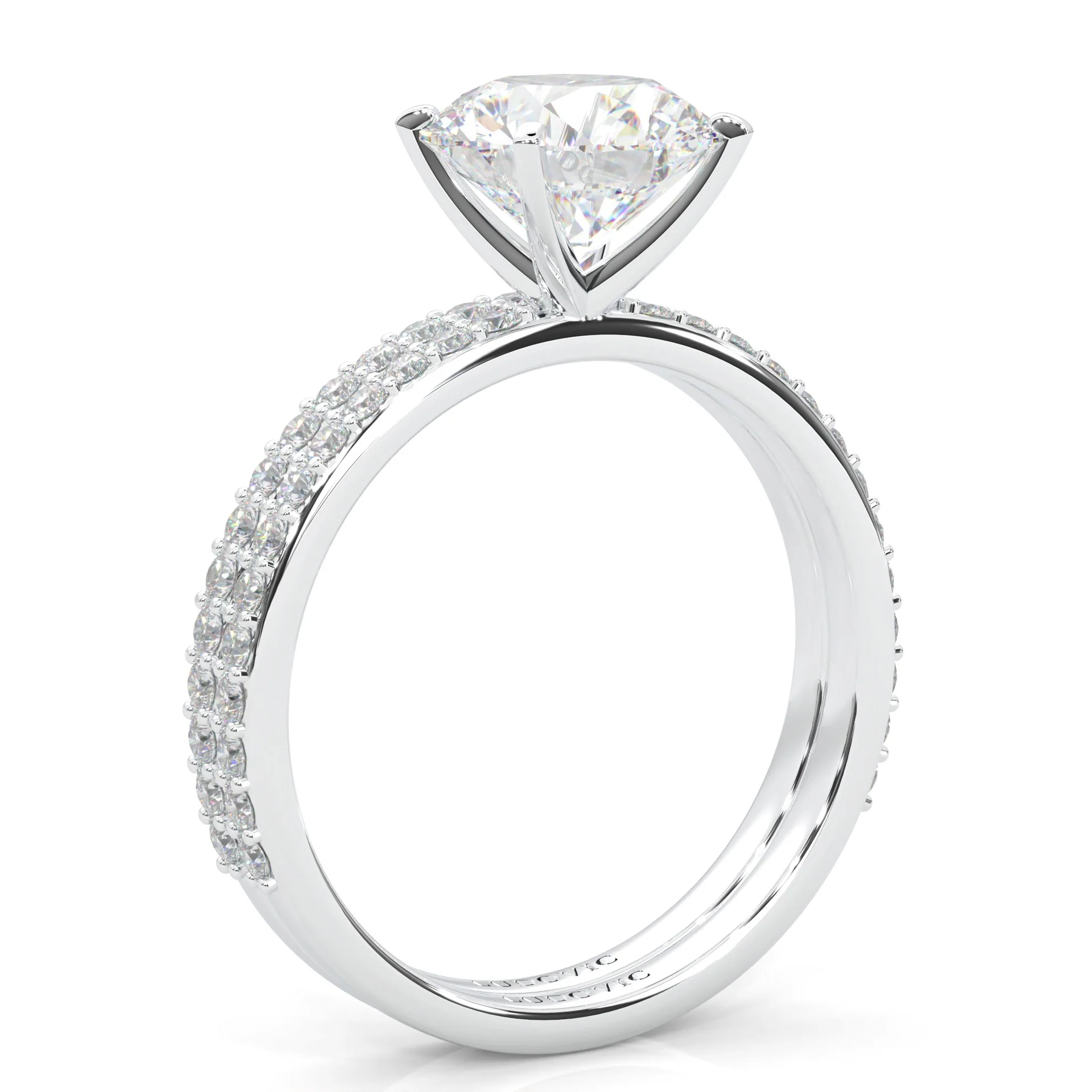 The Crystals Moissanite Wedding Set (14k Solid Gold) - Image 5