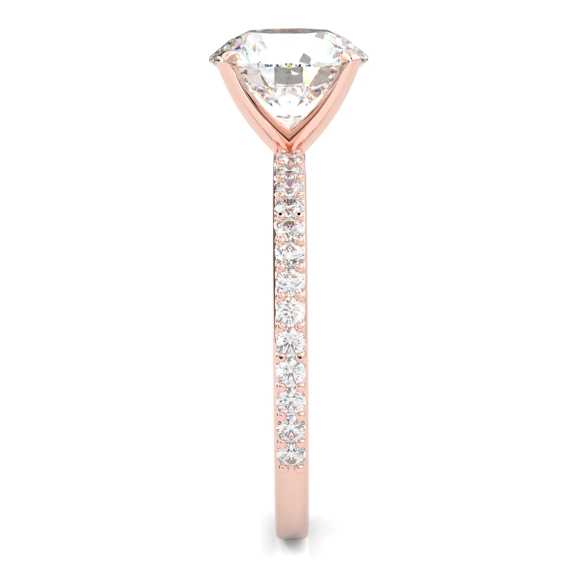 The Crystals Moissanite Wedding Set ( Rose Gold ) - Image 10