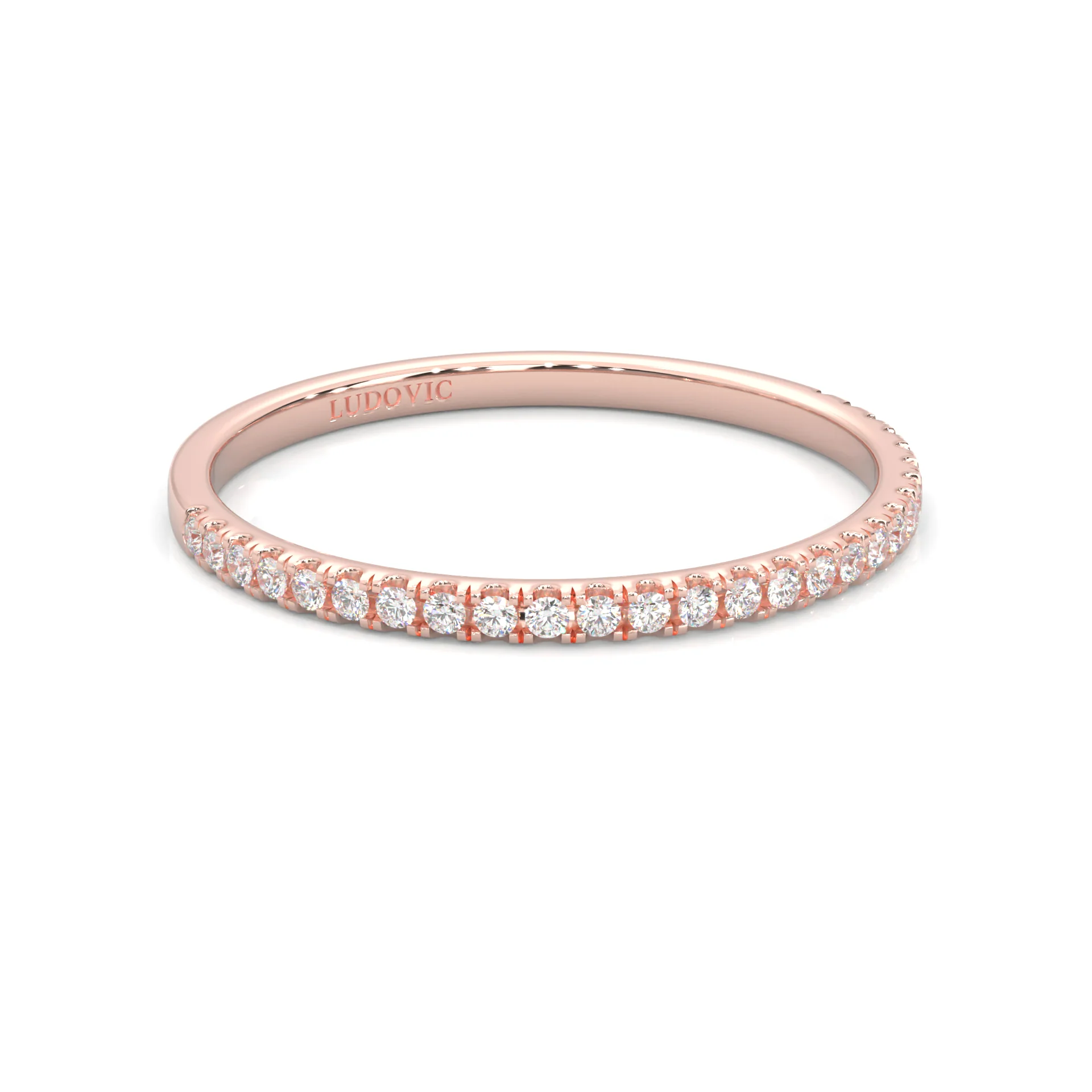 The Crystals Moissanite Wedding Set ( Rose Gold ) - Image 14