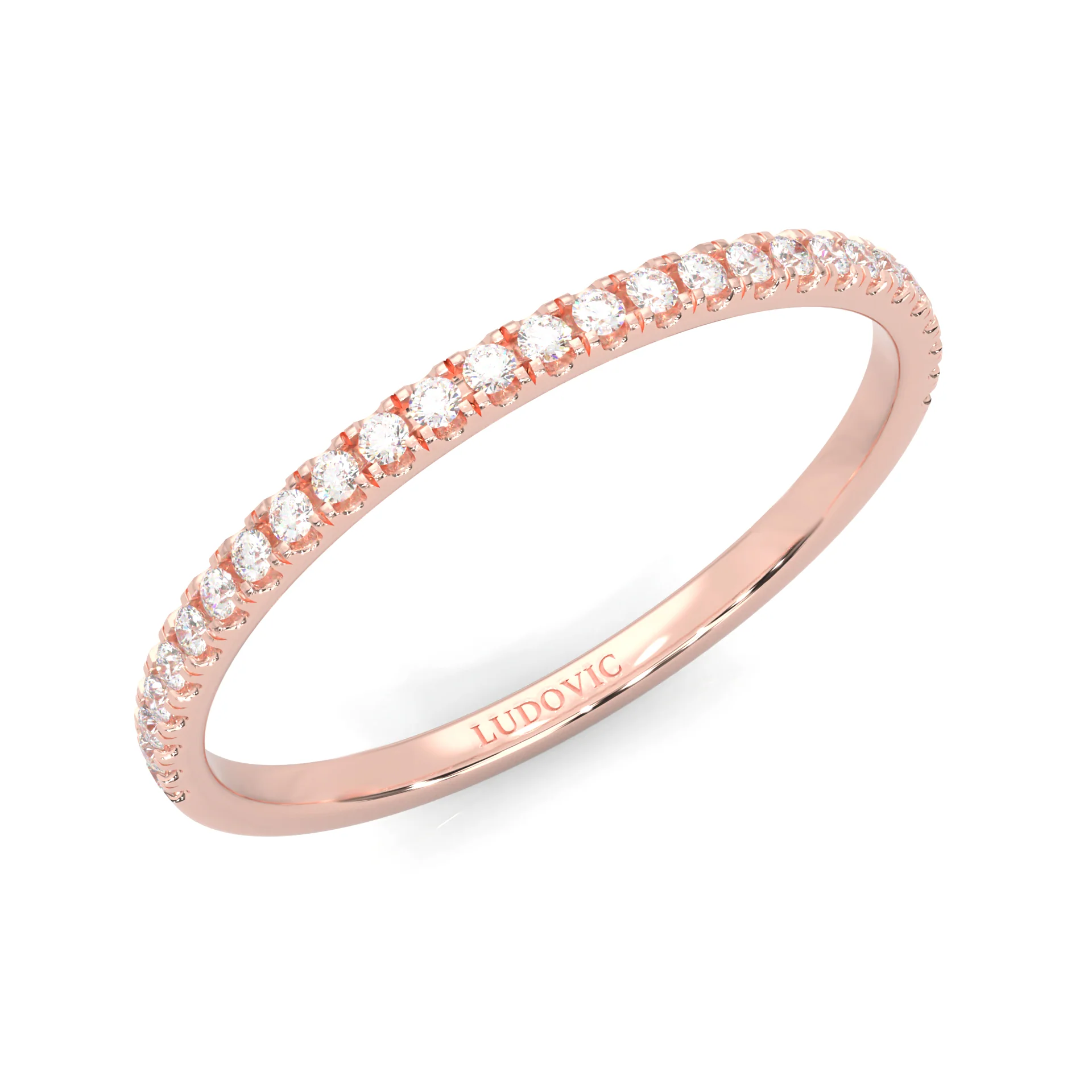 The Crystals Moissanite Wedding Set ( Rose Gold ) - Image 18