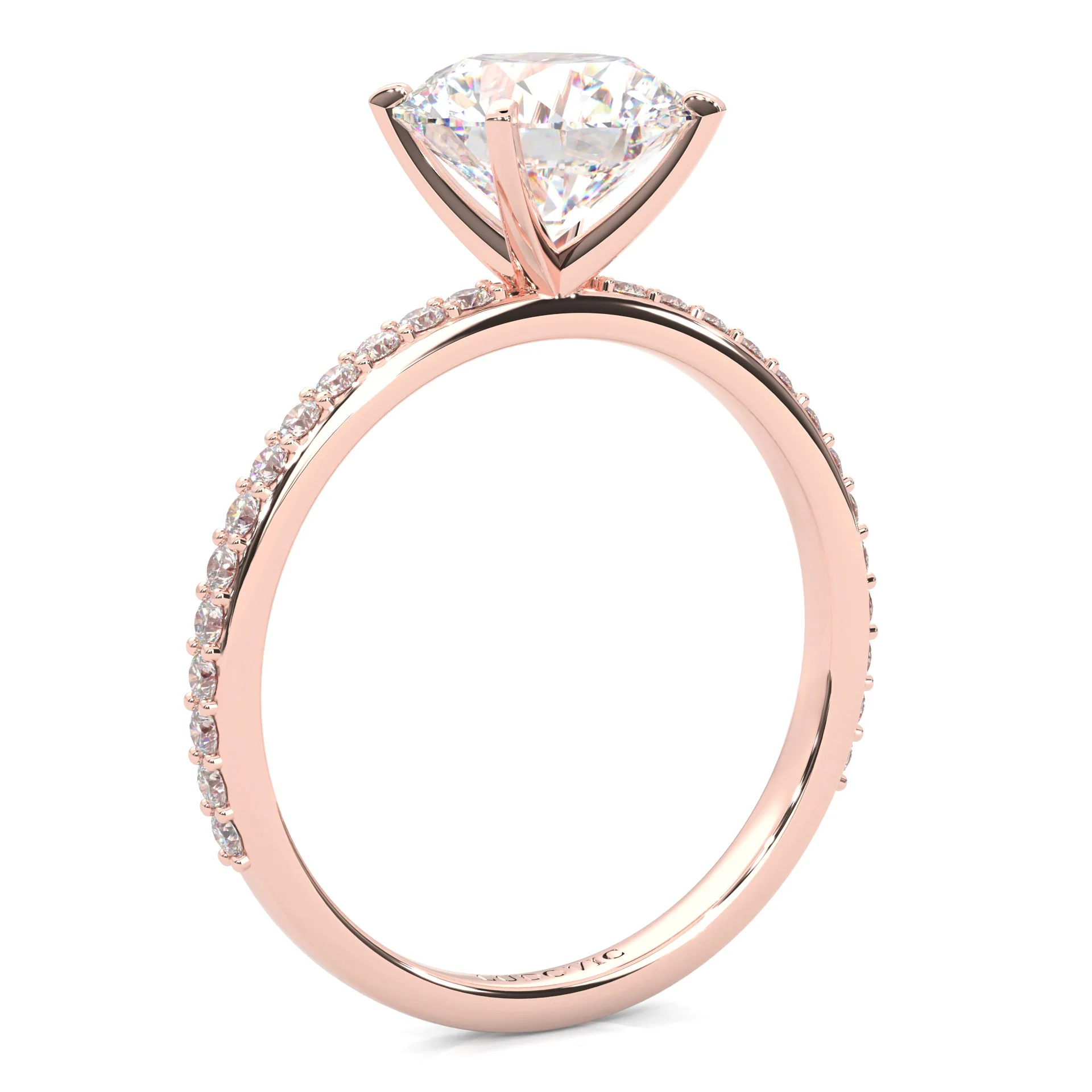 The Crystals Moissanite Wedding Set ( Rose Gold ) - Image 6