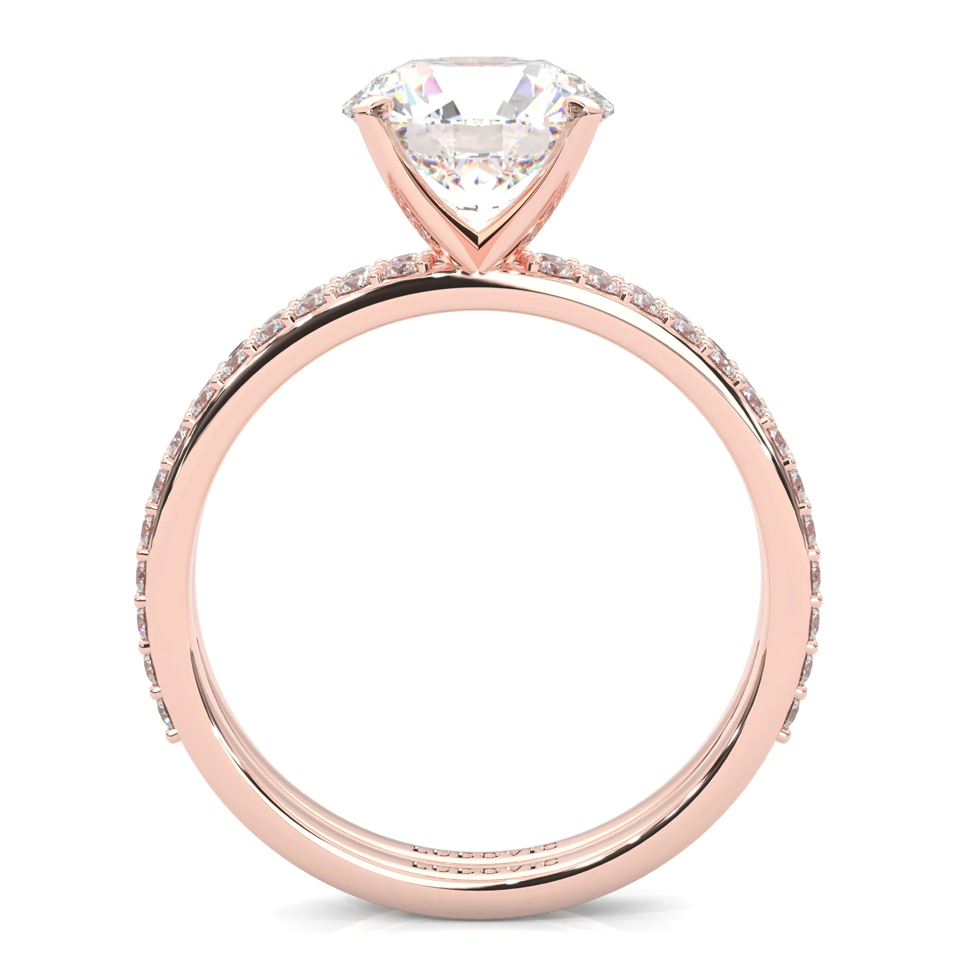 The Crystals Moissanite Wedding Set ( Rose Gold ) - Image 7