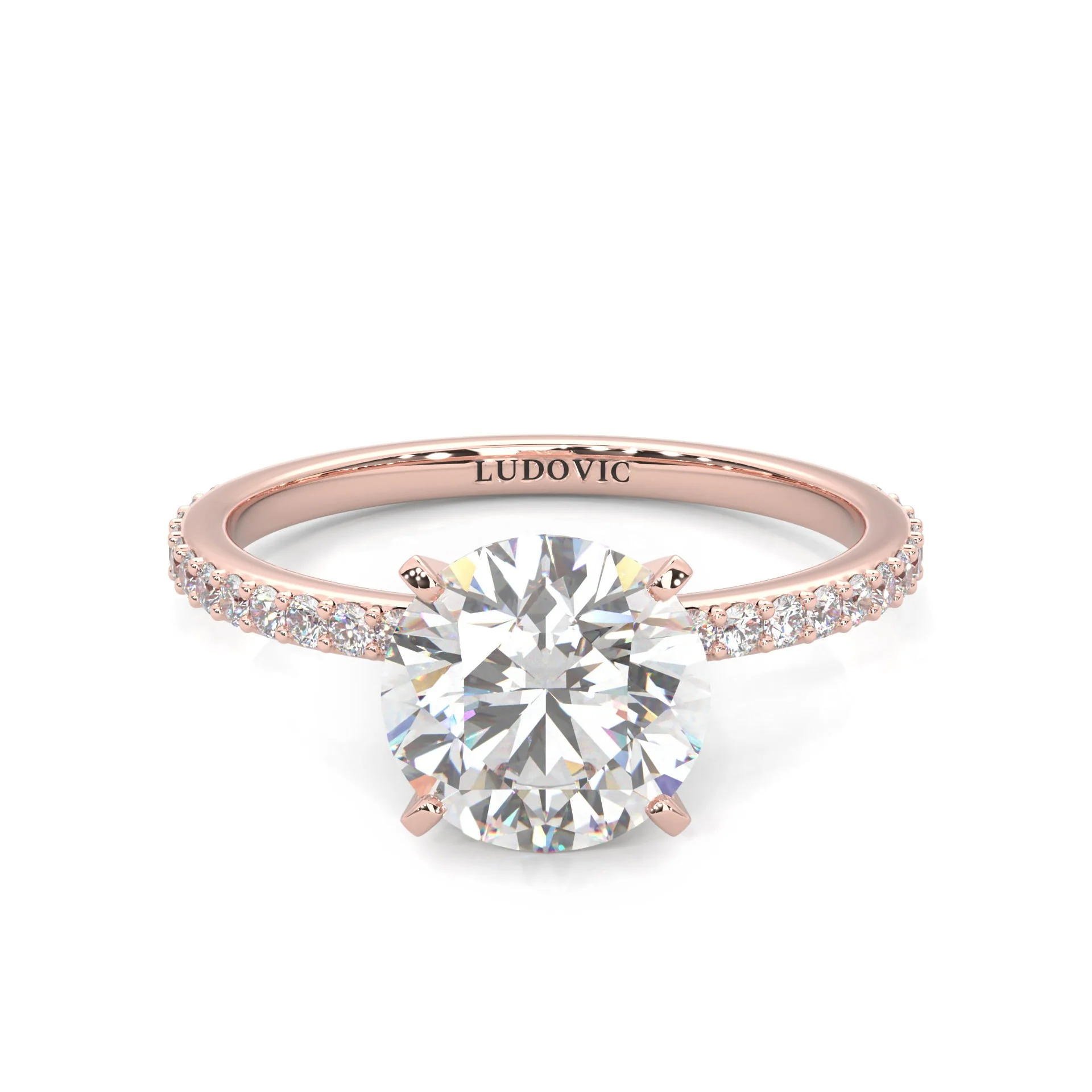 The Crystals Moissanite Wedding Set ( Rose Gold ) - Image 8