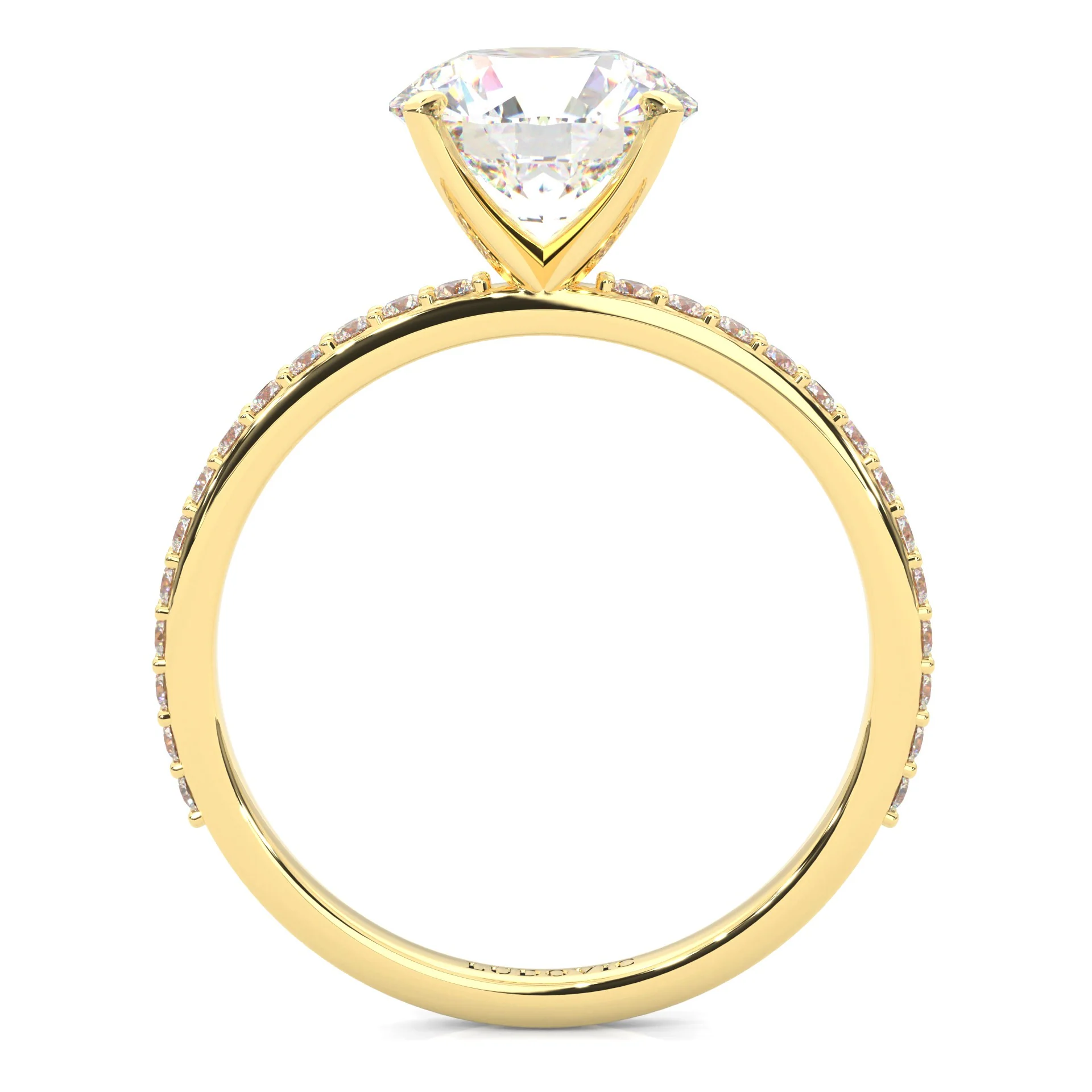 The Crystals Moissanite Wedding Set ( Yellow Gold ) - Image 10