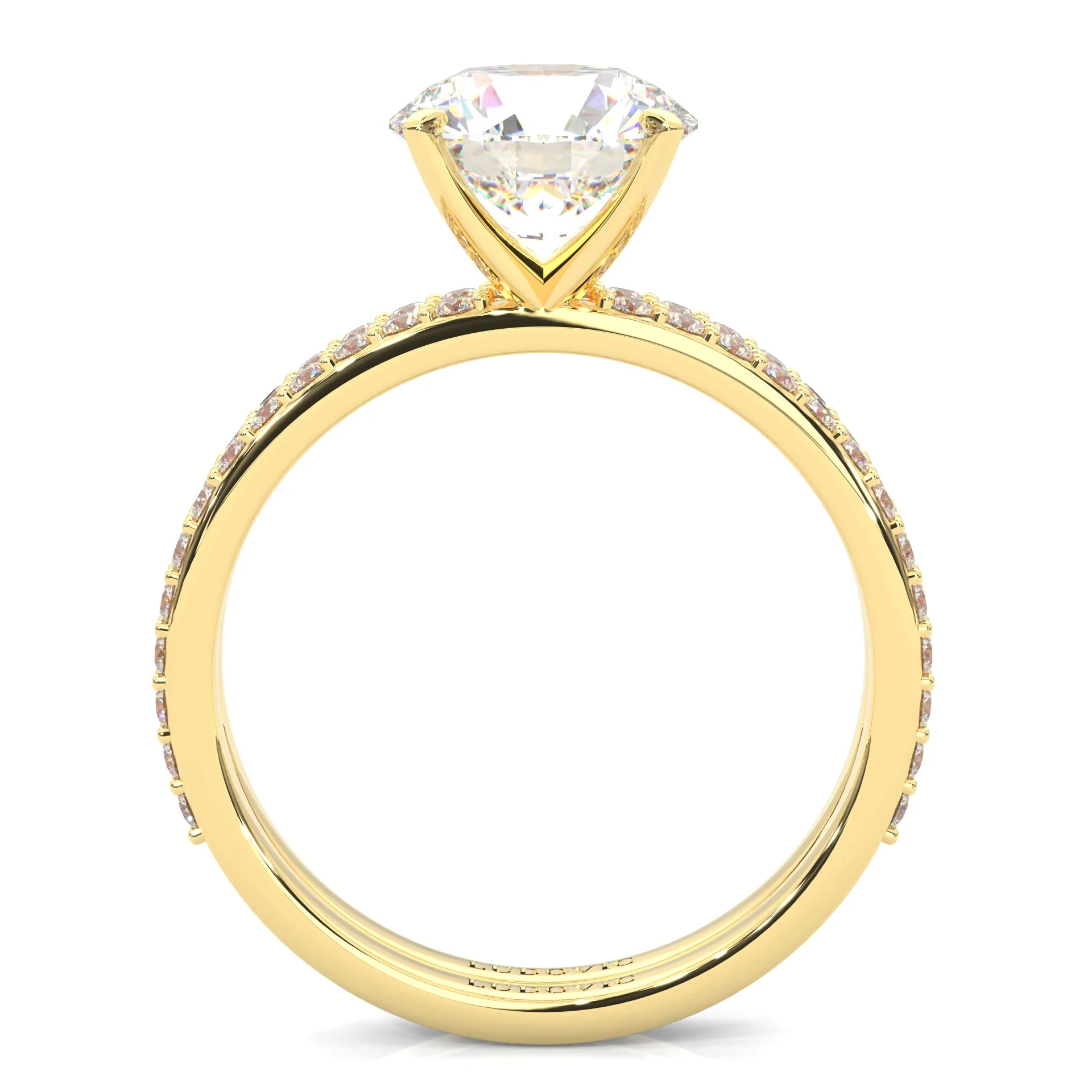 The Crystals Moissanite Wedding Set ( Yellow Gold ) - Image 6