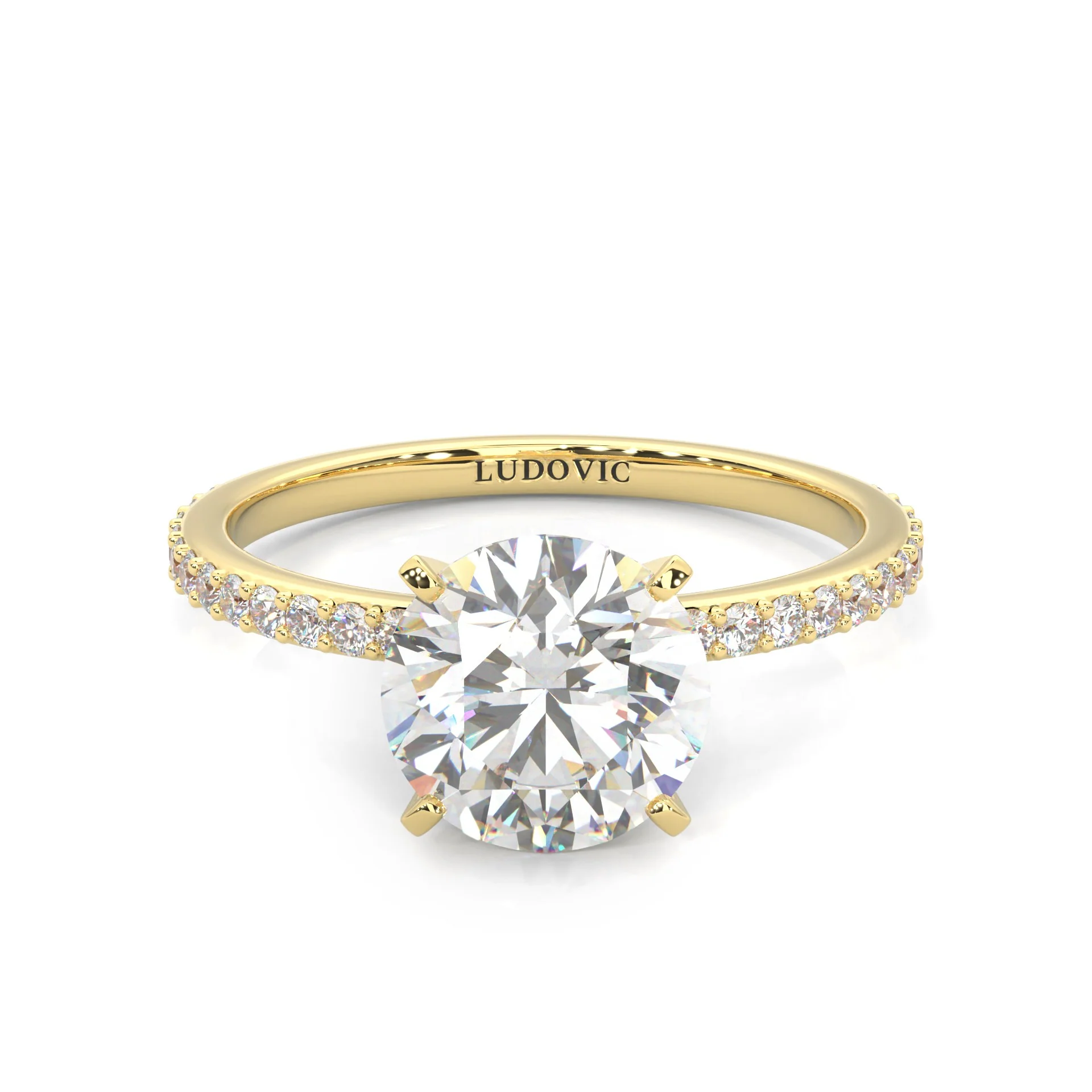 The Crystals Moissanite Wedding Set ( Yellow Gold ) - Image 7