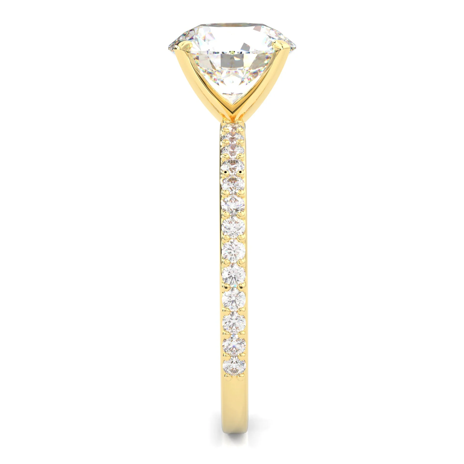 The Crystals Moissanite Wedding Set ( Yellow Gold ) - Image 9